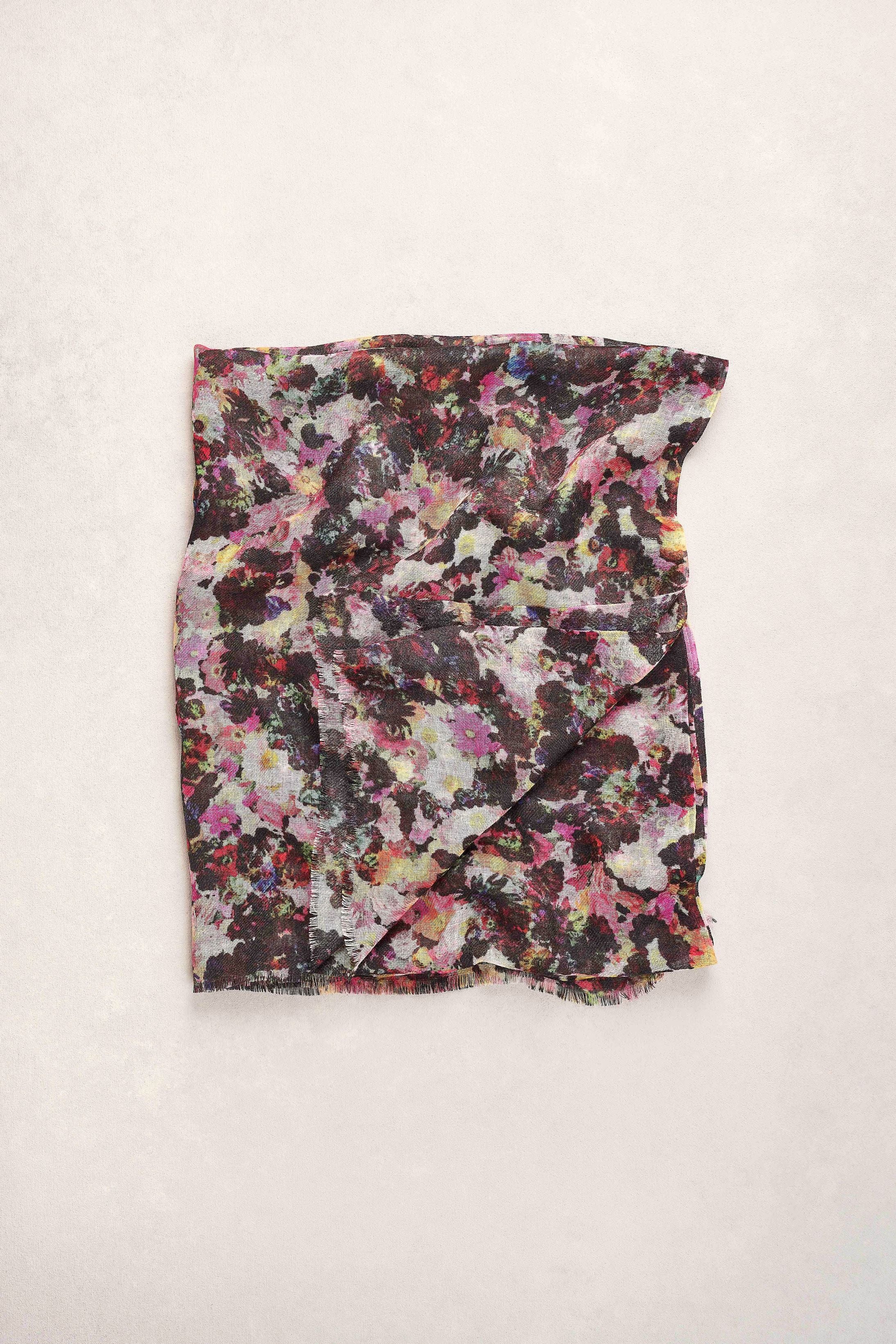 Floral Collage Scarf - Multi - Image 5