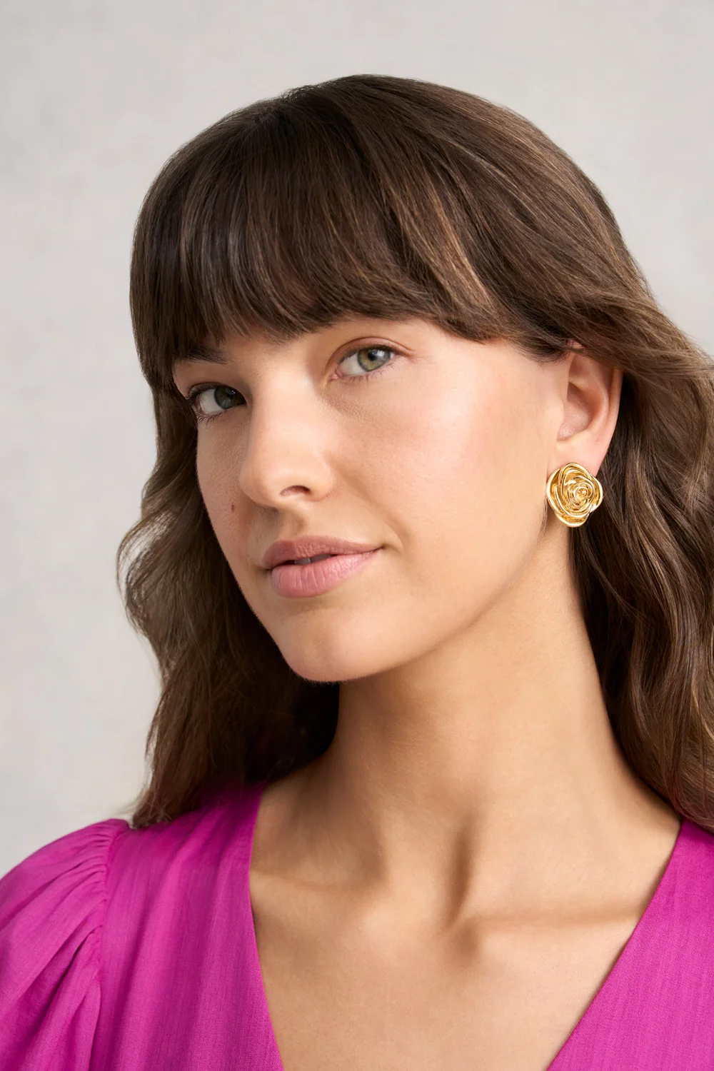 Flower Earrings - Gold - Image 2