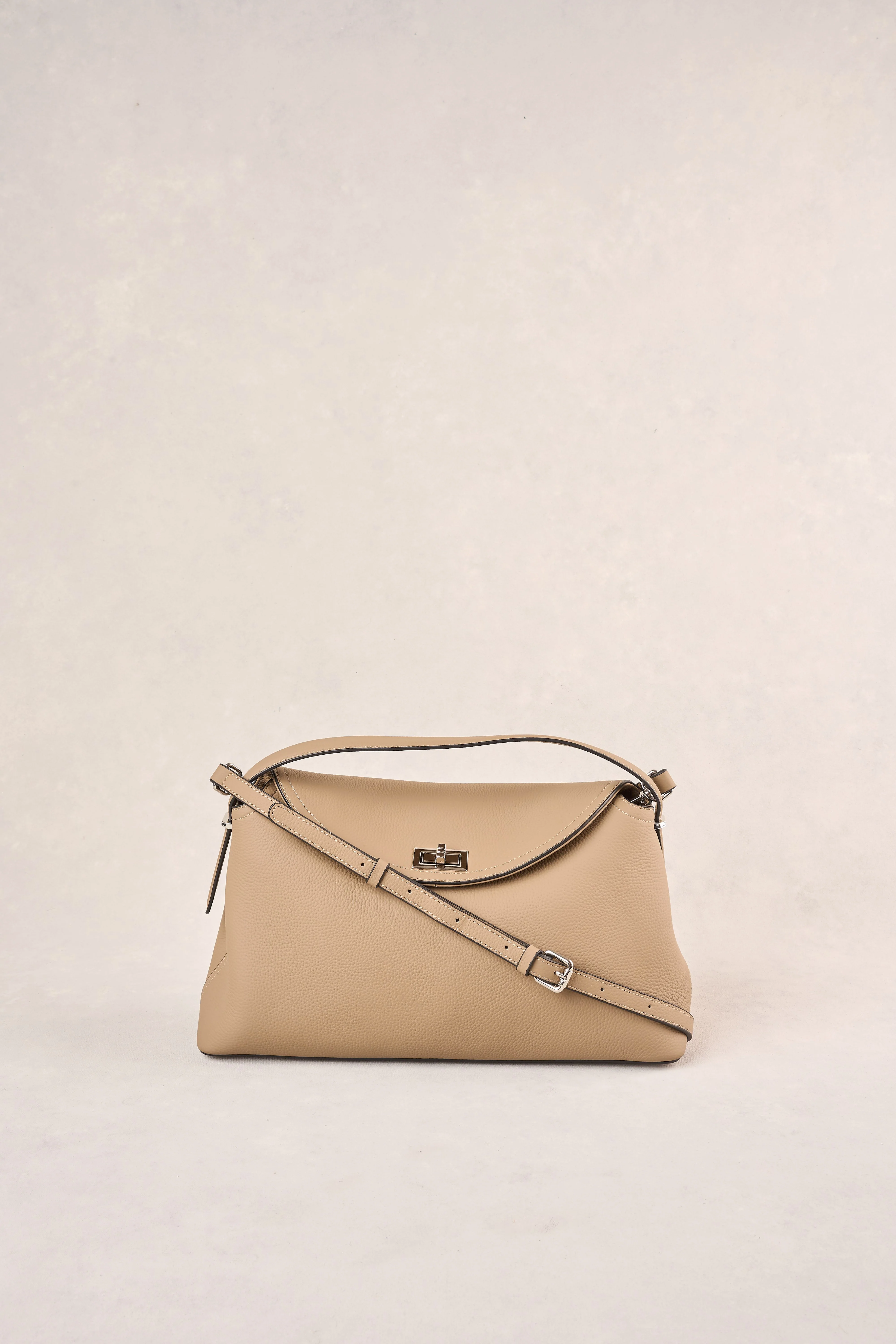 Folded Shoulder Bag - Taupe - Image 3
