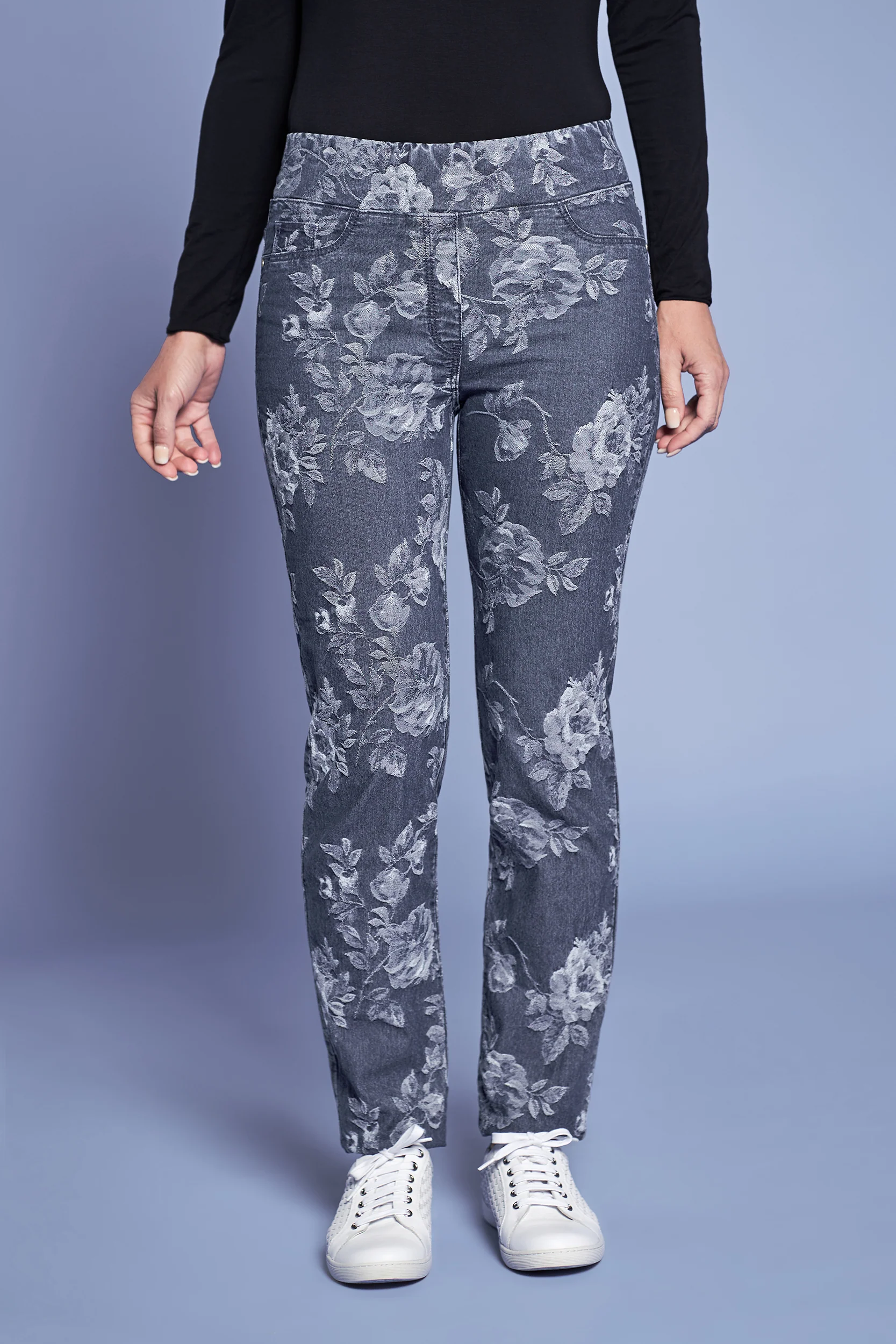 Bengajean® Jacquard Straight Leg - Floral Denim - Image 2
