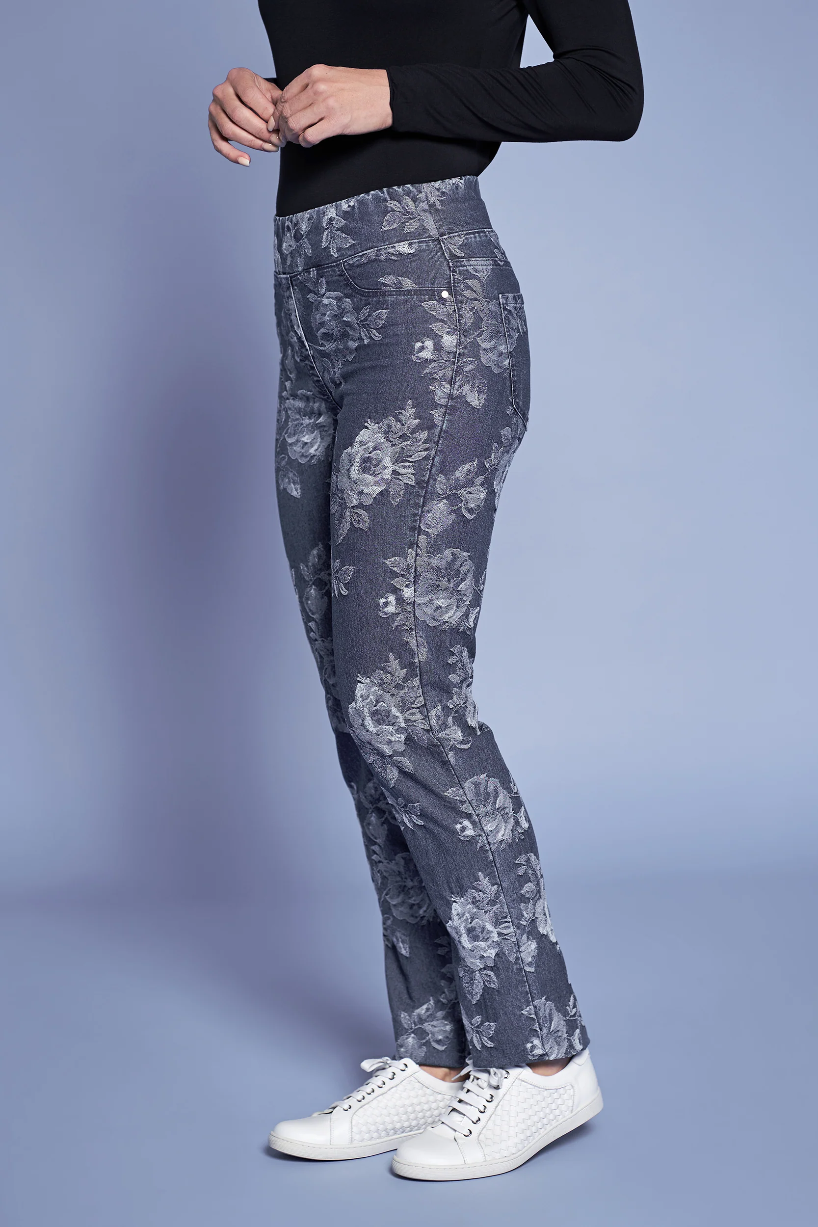 Bengajean® Jacquard Straight Leg - Floral Denim - Image 3