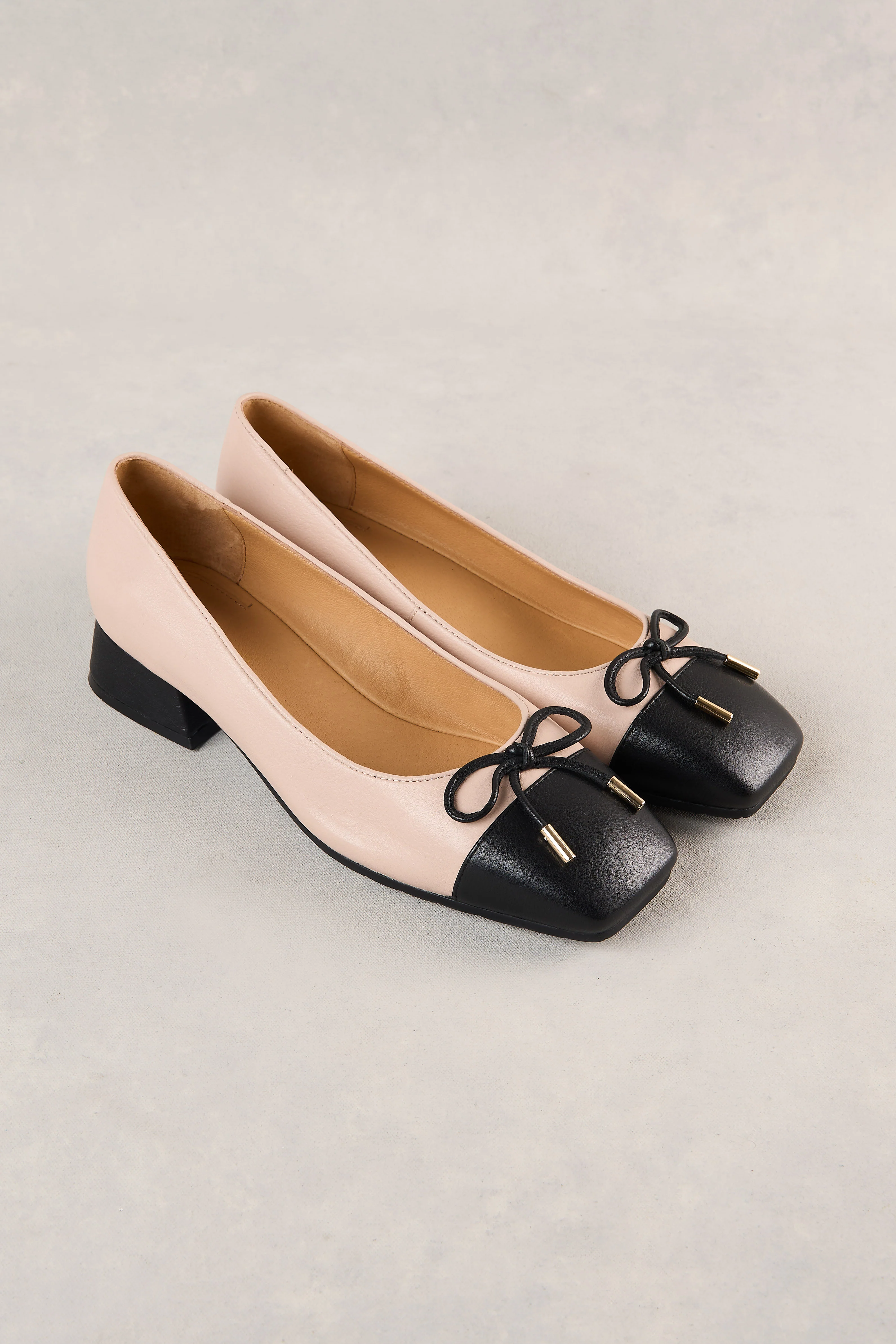 Joelle Two Tone Ballet - Nude & Black - Image 3