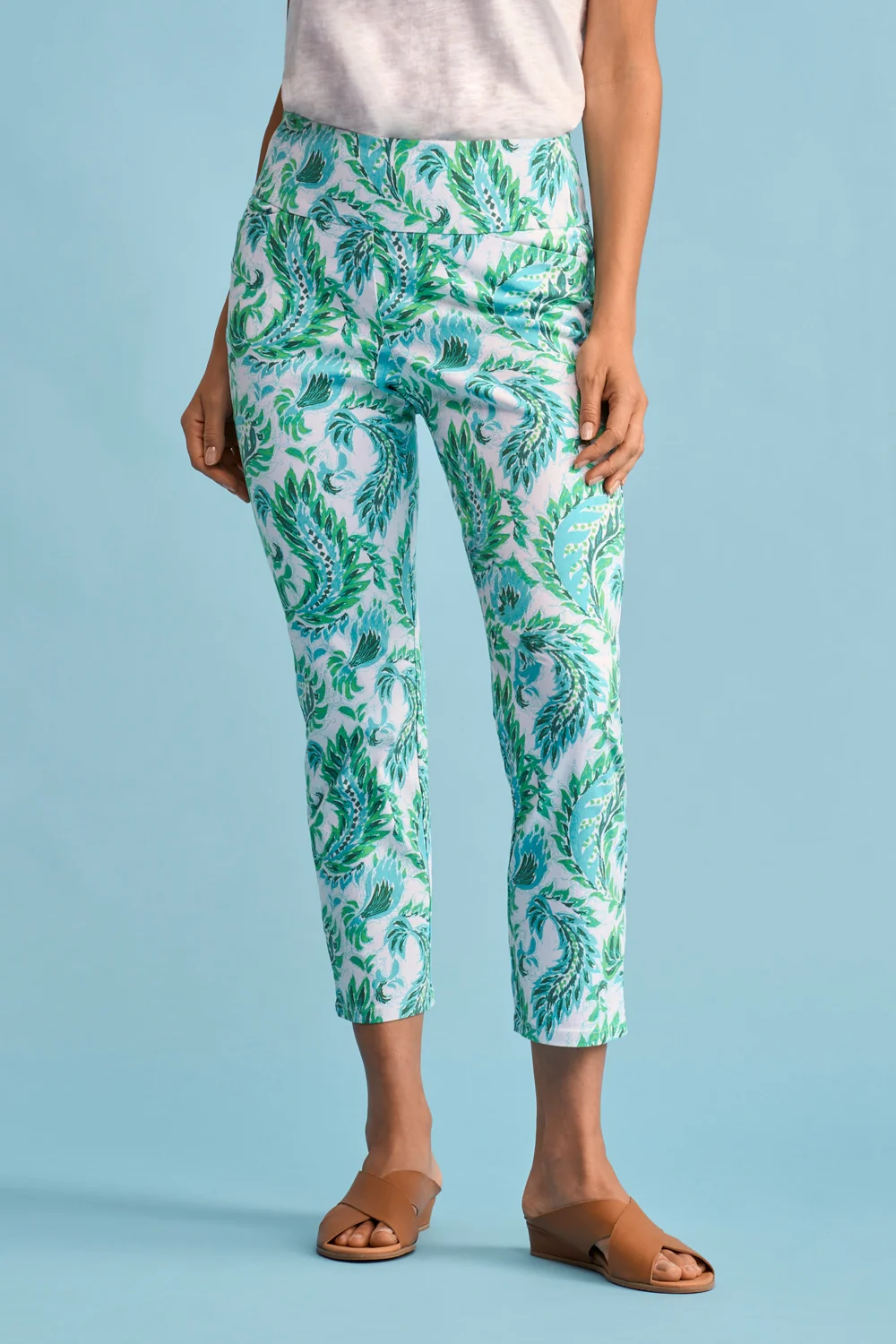 Lightweight Print Pant - Unfurling Fern - Image 3