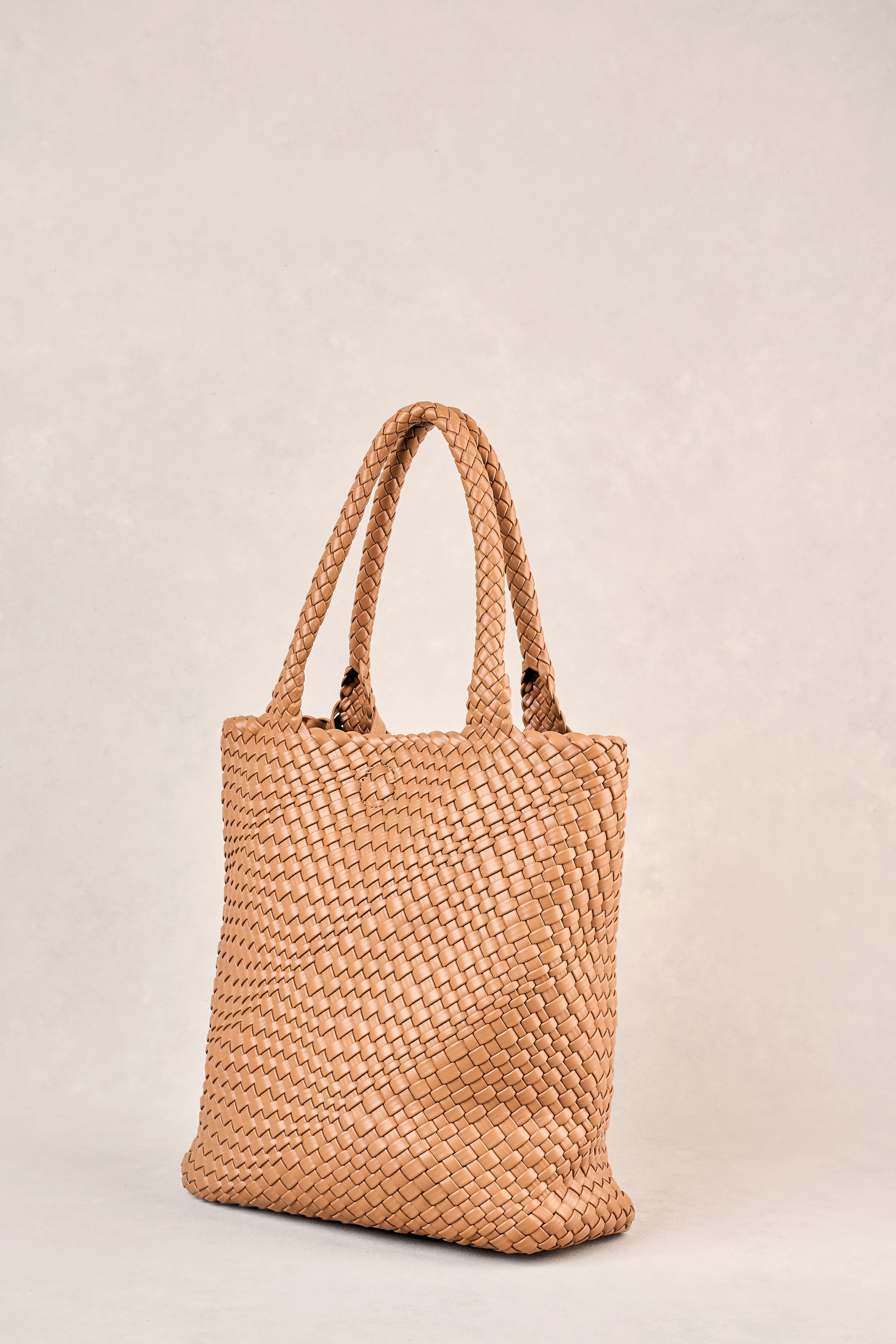 Kira Woven Tote Bag - Tan - Image 4