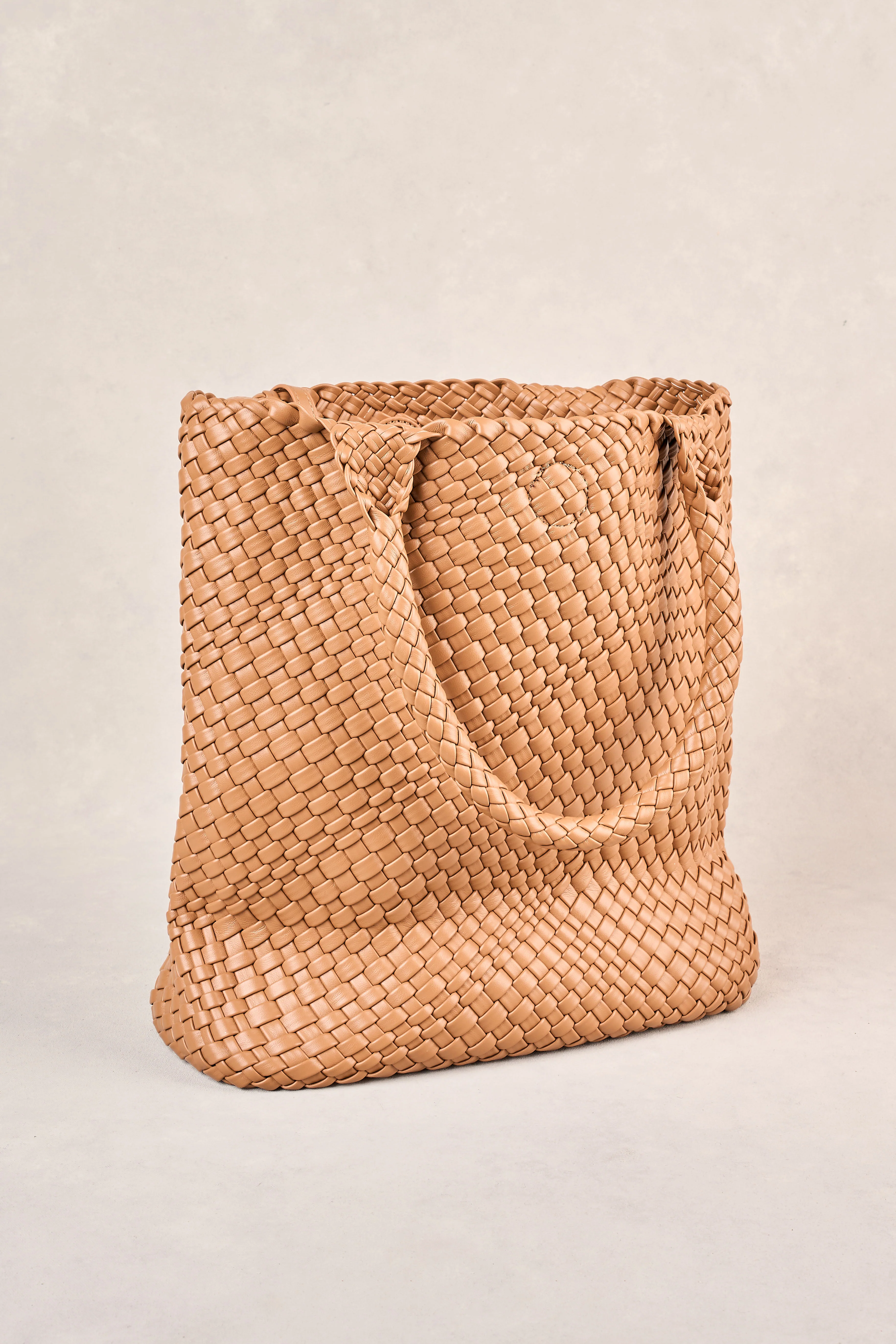 Kira Woven Tote Bag - Tan - Image 5