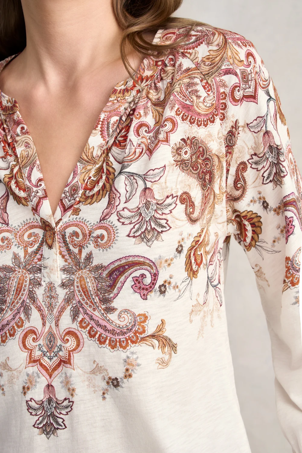 Printed Jersey Top - Intricate Paisley - Image 4