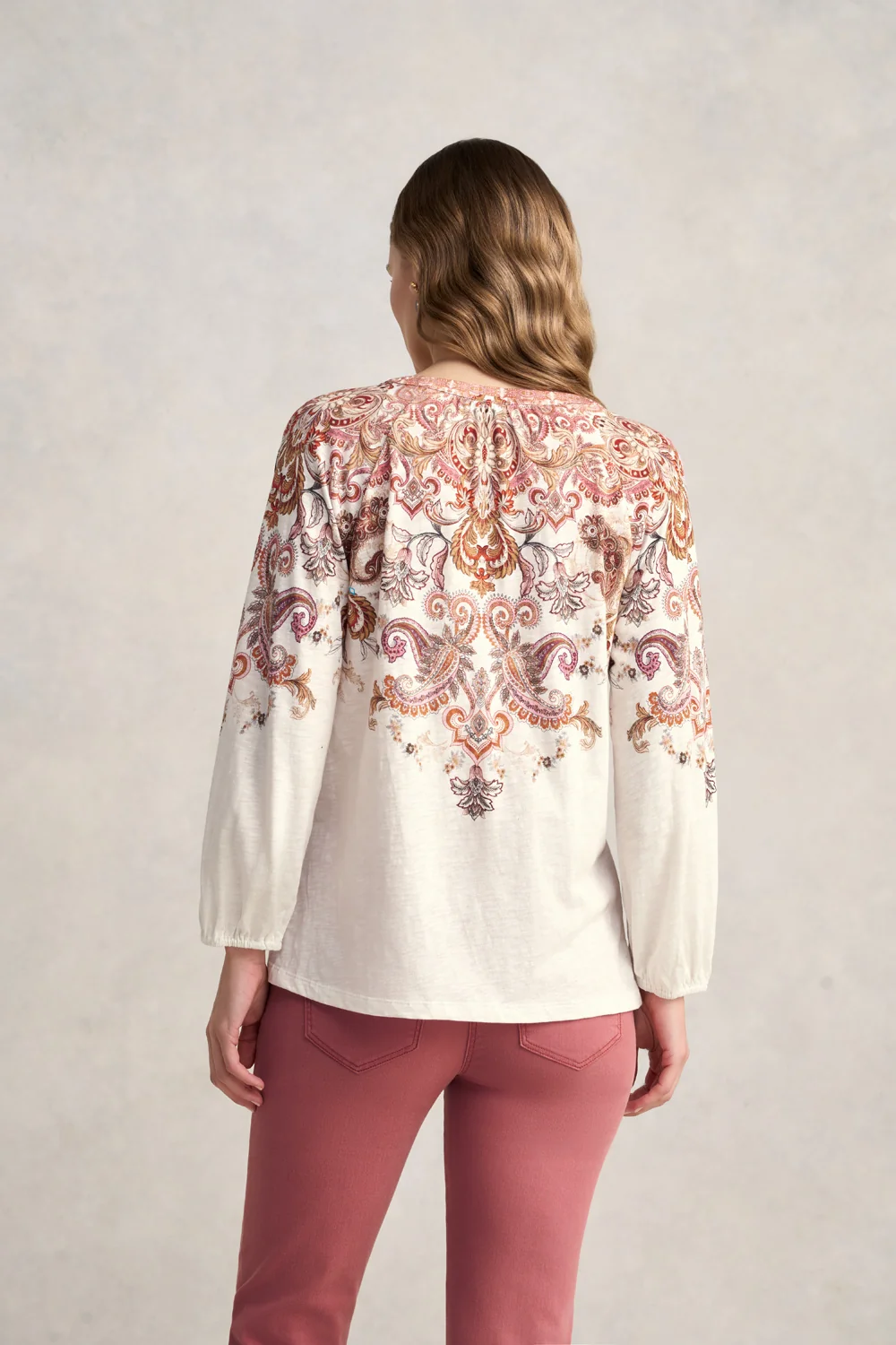 Printed Jersey Top - Intricate Paisley - Image 5