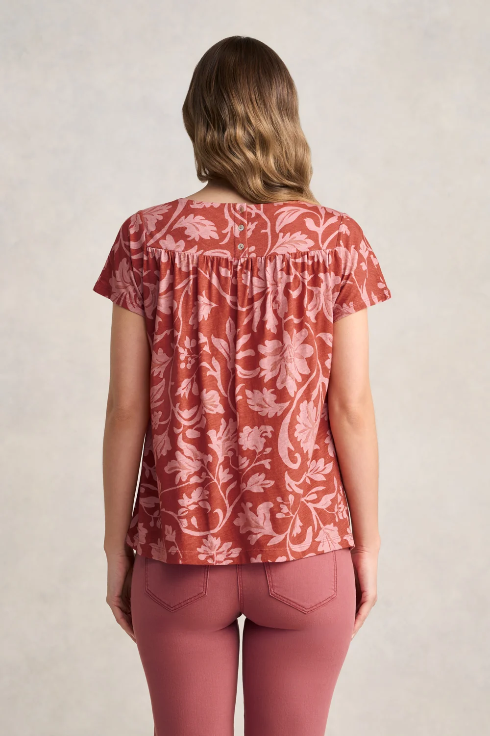 Printed T-Shirt – Rosewood Print - Image 5