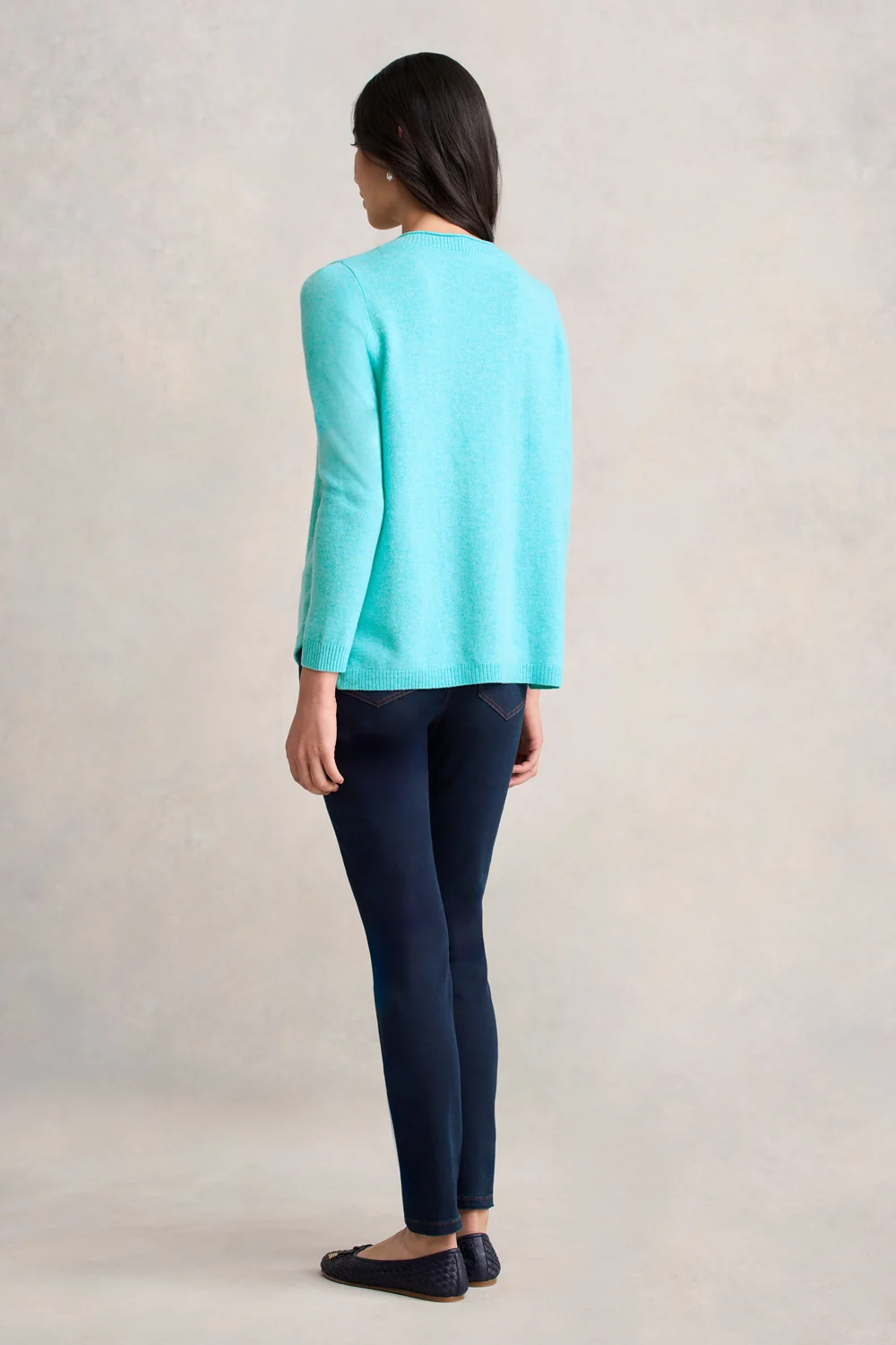 Merino V-Neck Jumper - Turquoise - Image 5