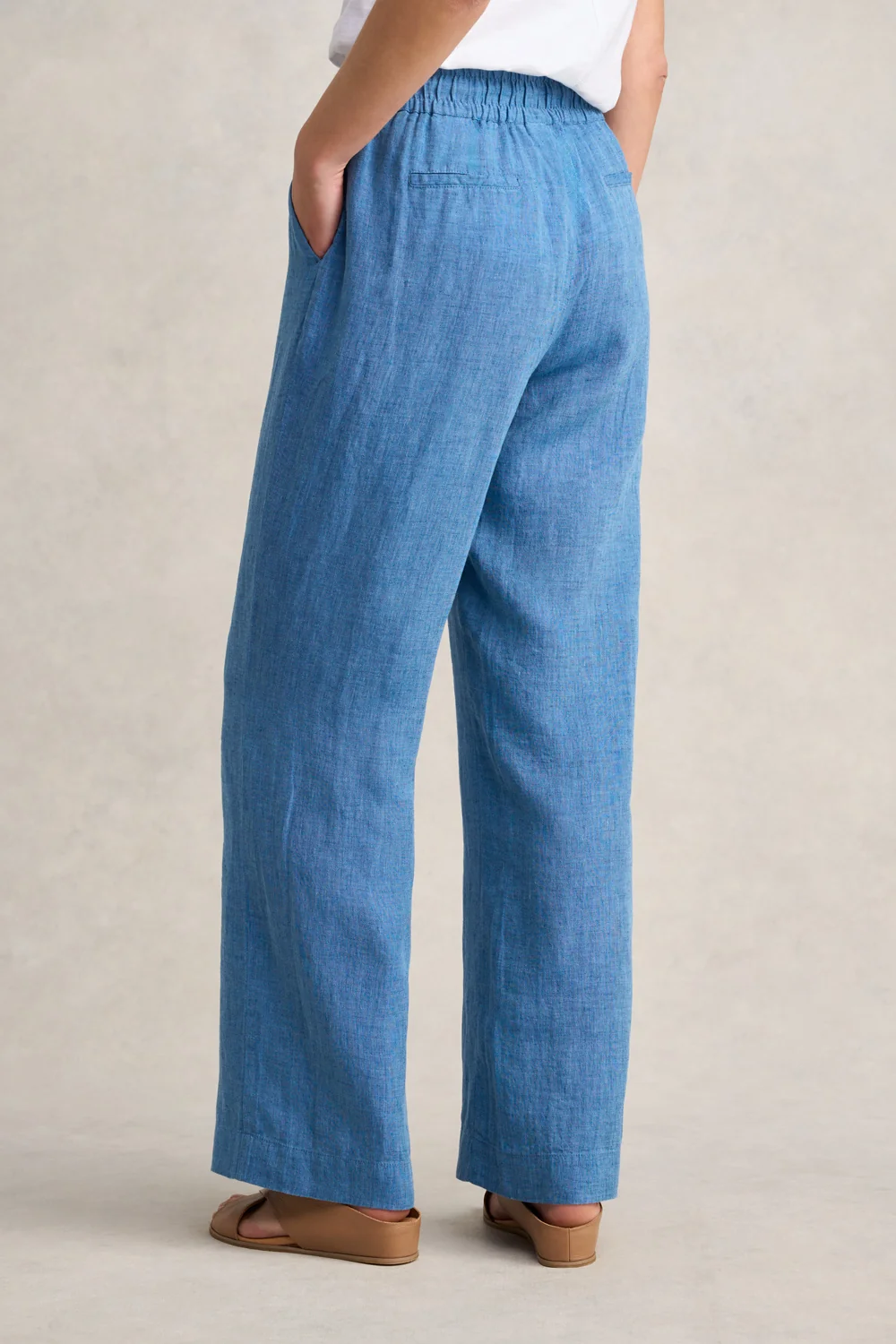 Wide Leg Full Length Pant – Denim Chambray - Image 5