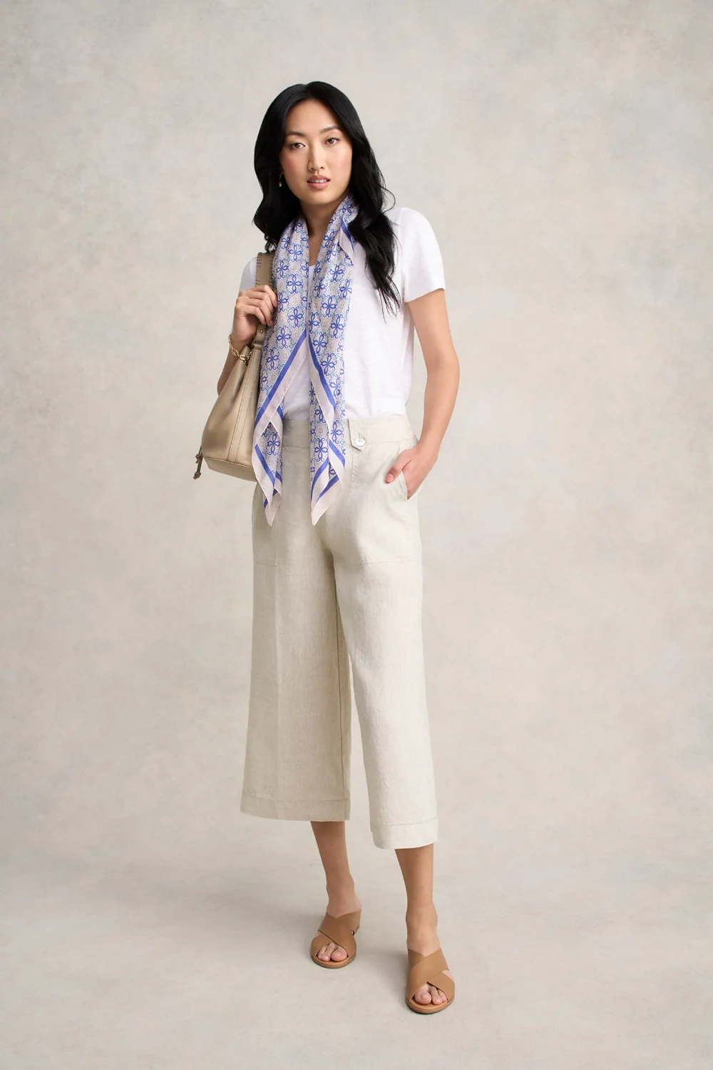 Linen Culotte - Natural Cross Dye - Image 2