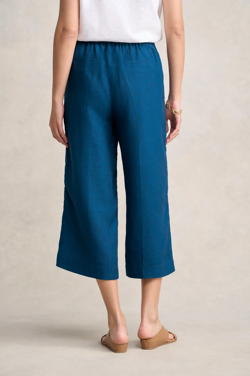 Linen Culotte - Navy Delave - Image 5