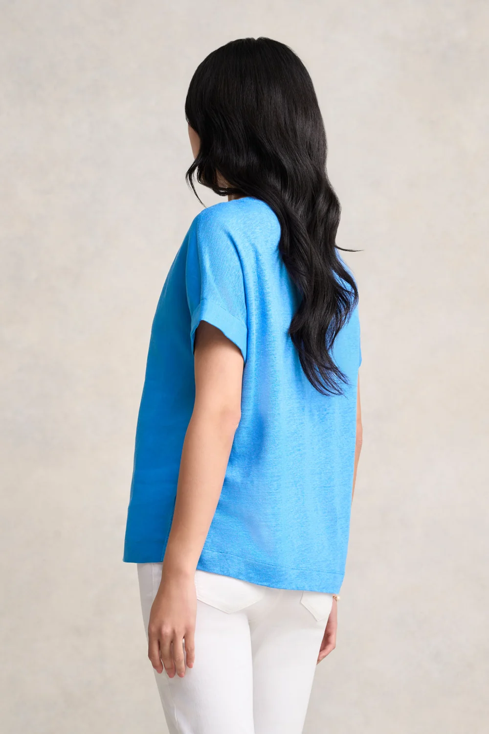Linen Mix Top - Regata - Image 4