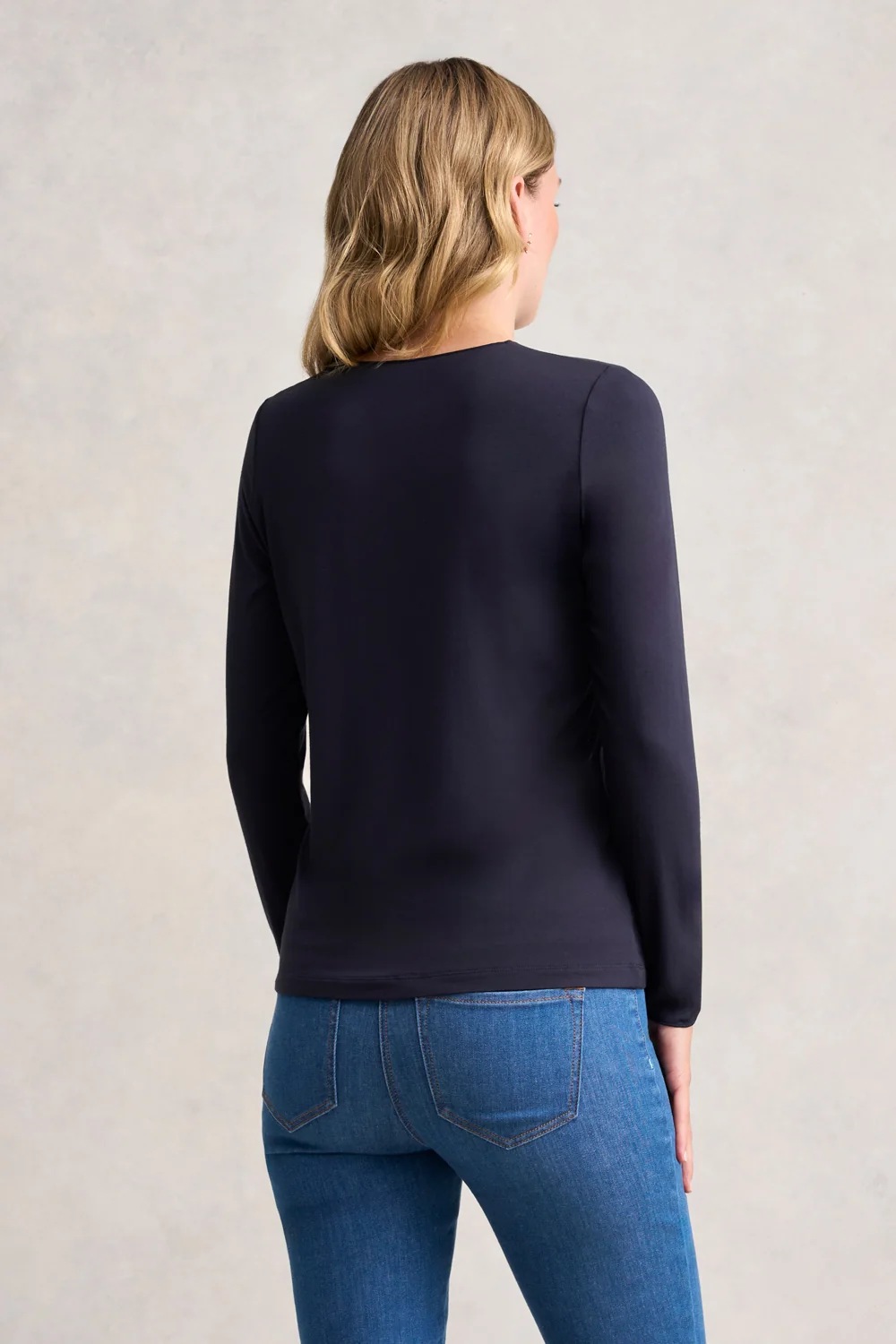 Long Sleeve Crew Neck Top - Ink - Image 5