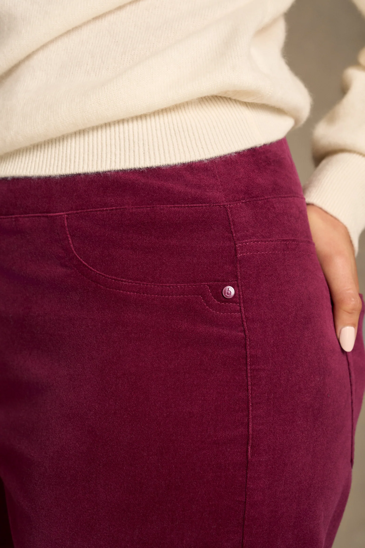 Bengajean® Wide Leg Velvet - Plum - Image 5