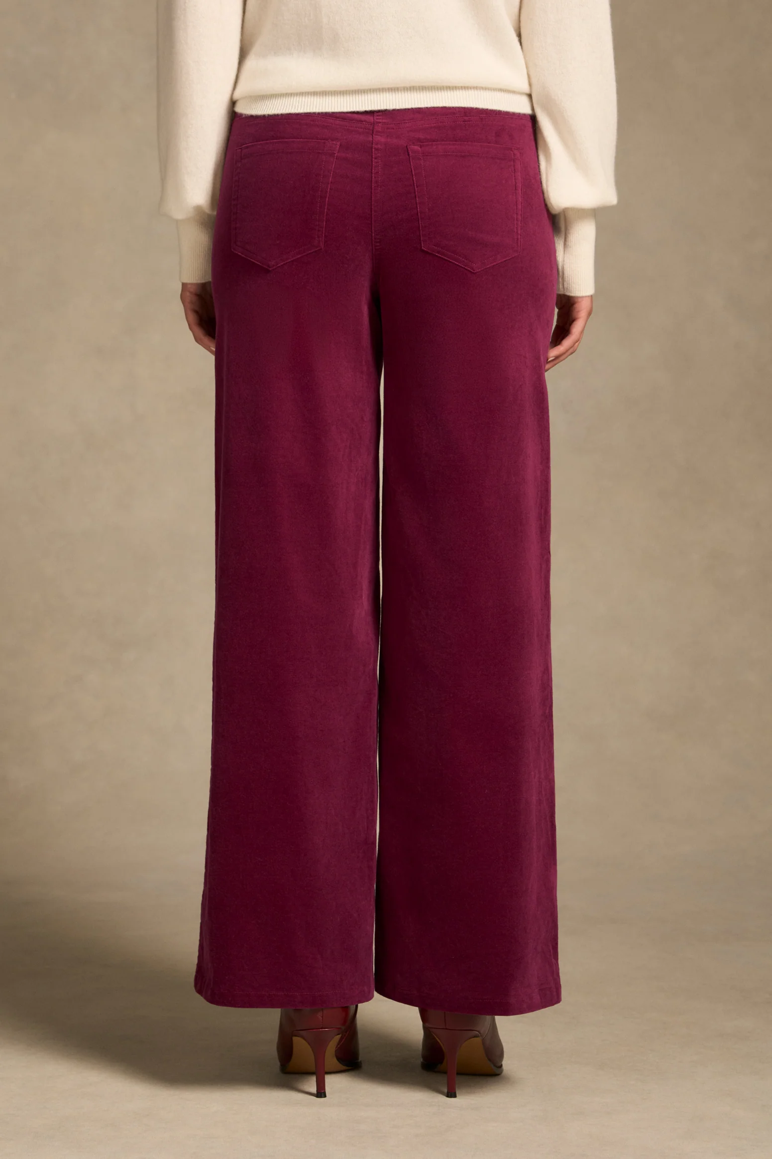 Bengajean® Wide Leg Velvet - Plum - Image 6