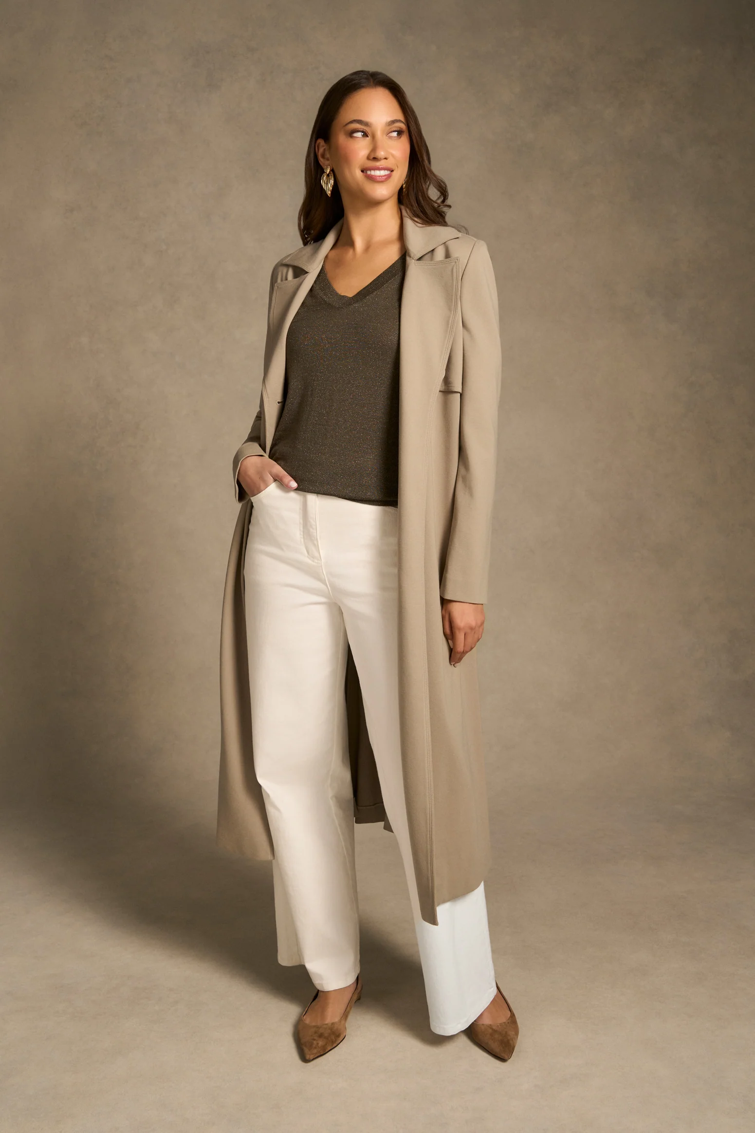 Half Sleeve Wool Knit - Olive - Image 4