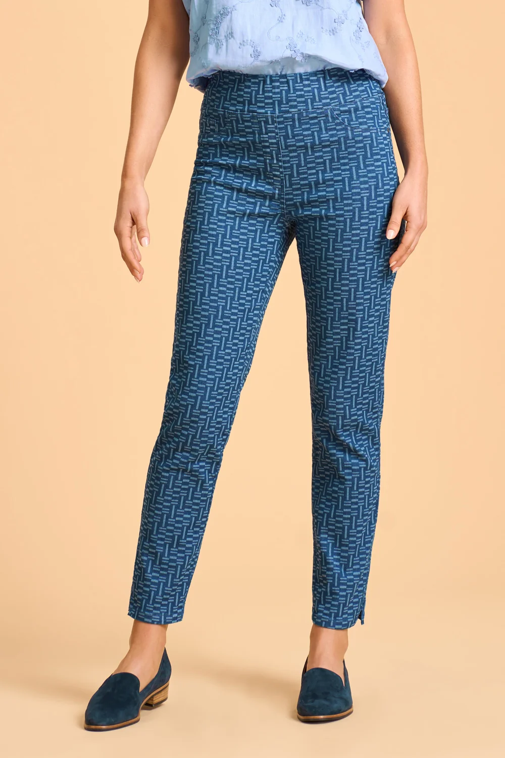 Bengajean® 7/8th Slim Leg - Geo Print Denim - Image 2