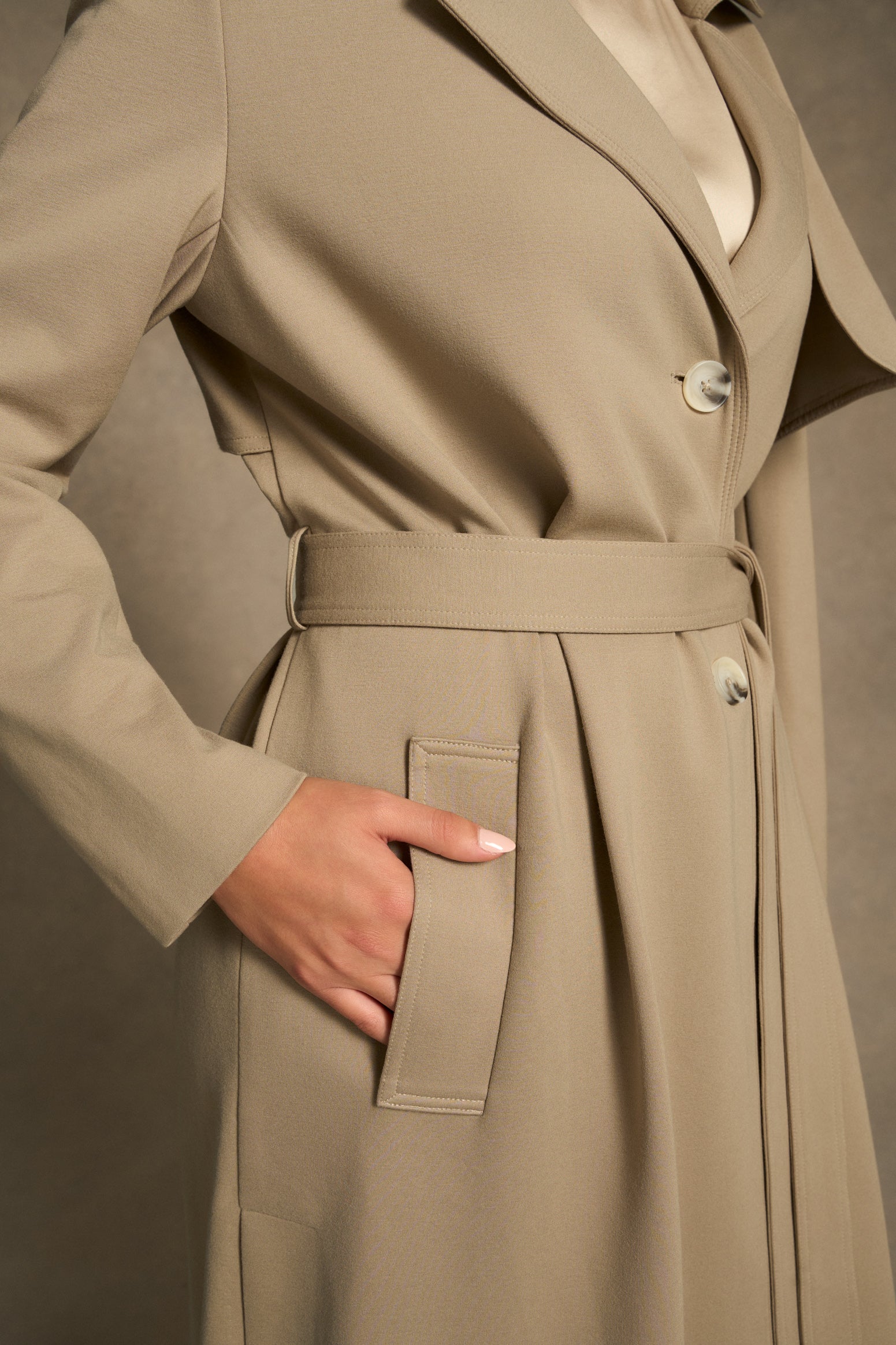 Ponte Trench Coat - Classic Tan - Image 4