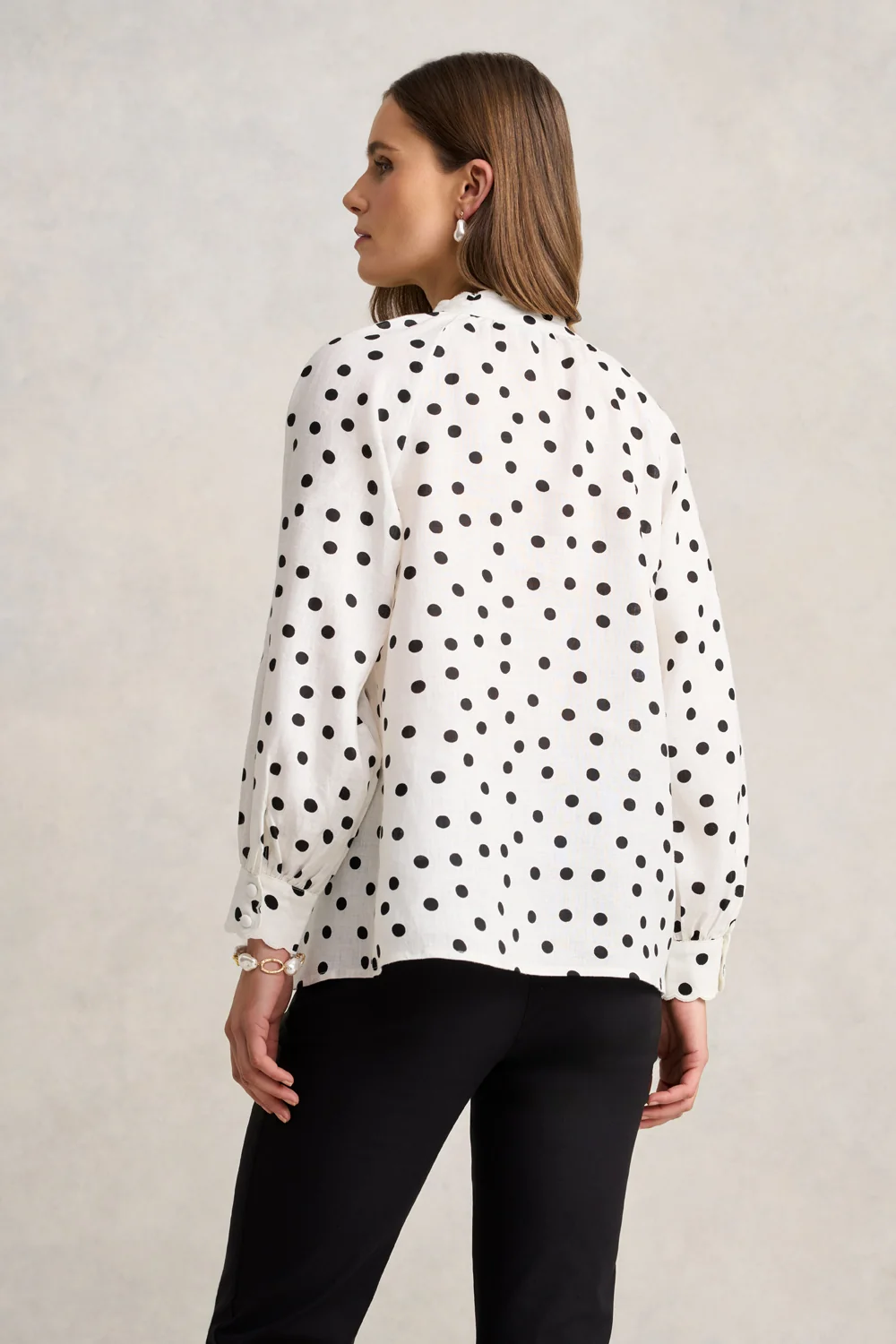 Spot Linen Blouse – Spot Print - Image 5