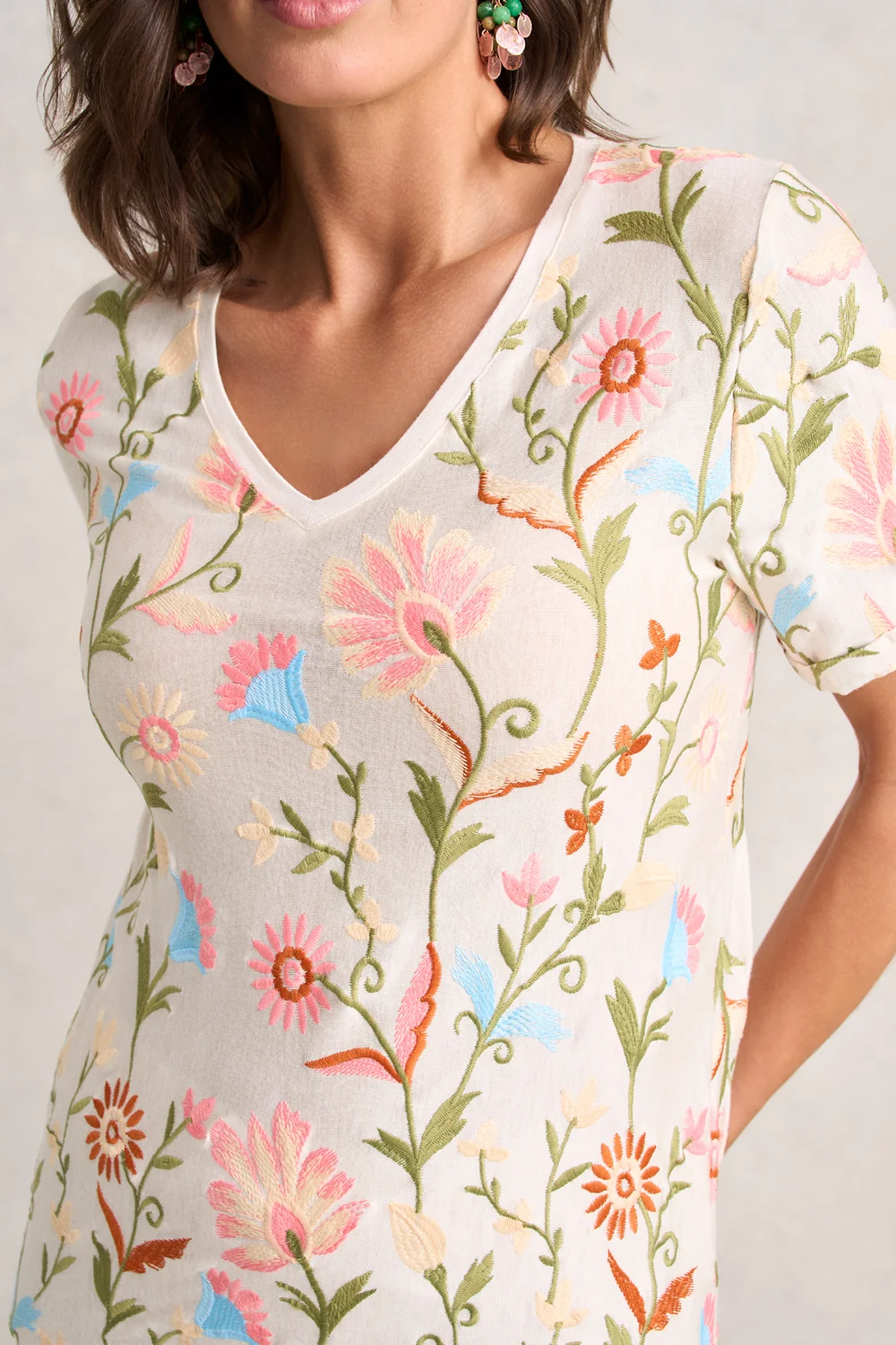 Embroidered Tee - Tile Embroidery - Image 3