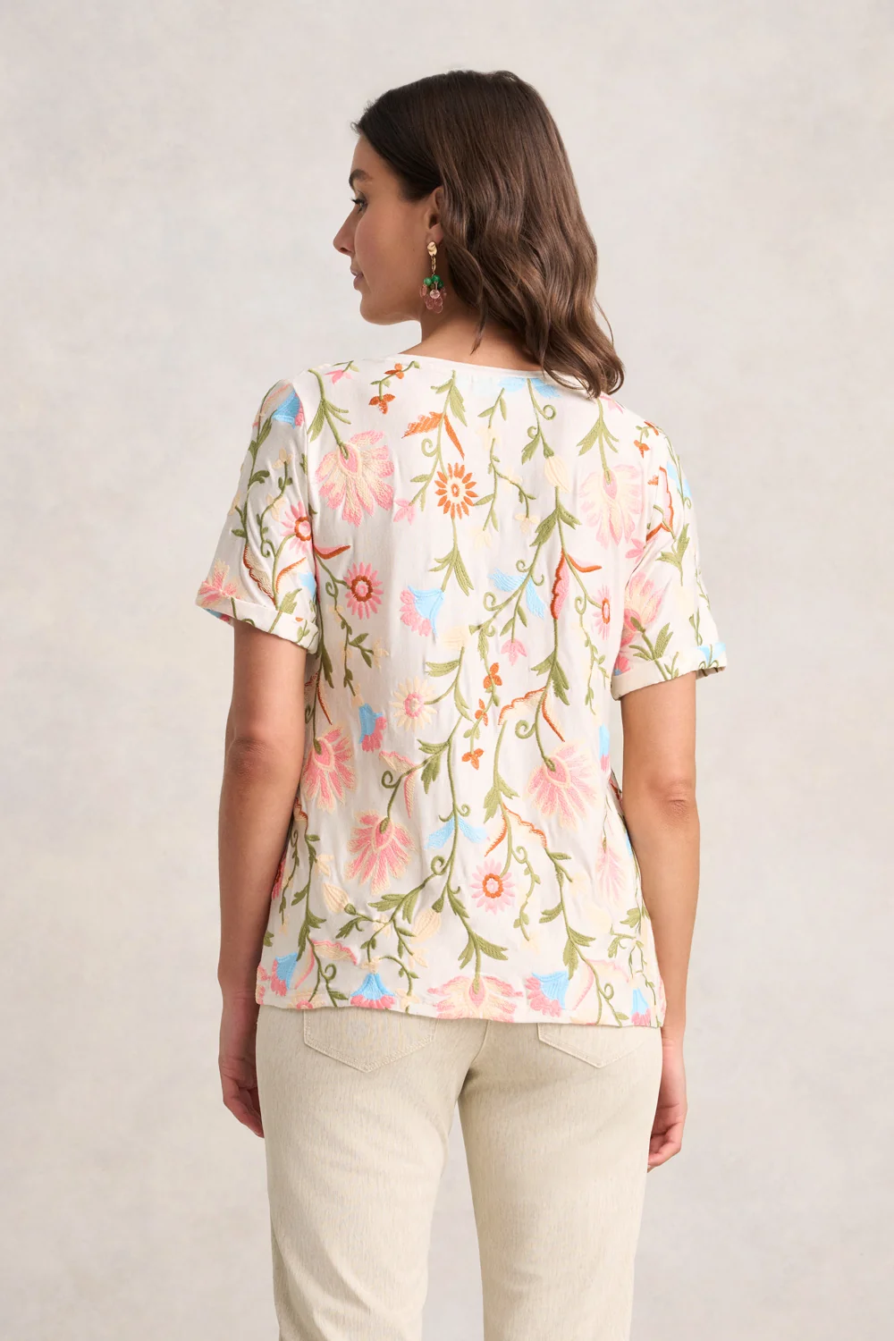 Embroidered Tee - Tile Embroidery - Image 4