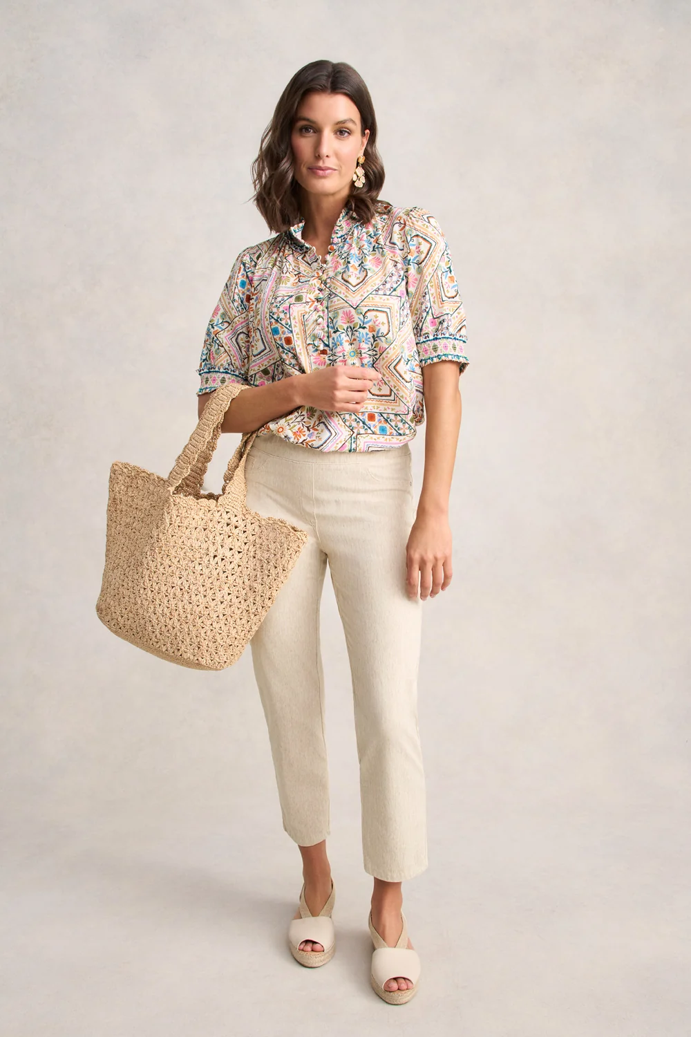 Rayon Blouse - Tile Print - Image 3