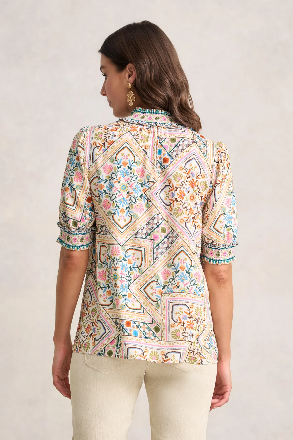 Rayon Blouse - Tile Print - Image 5