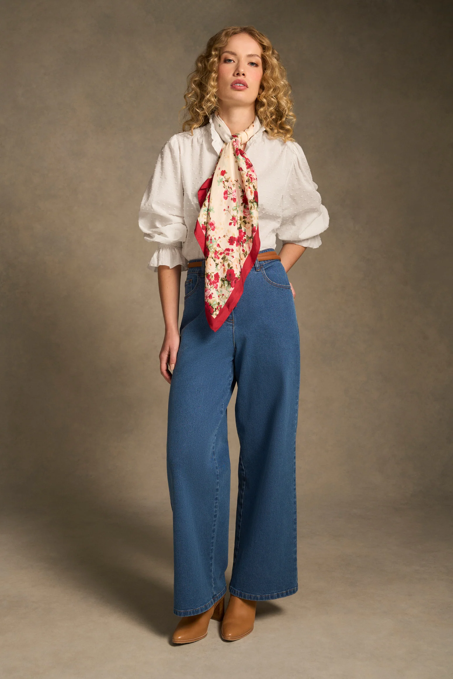 Smock Detail Blouse - Winter White - Image 3