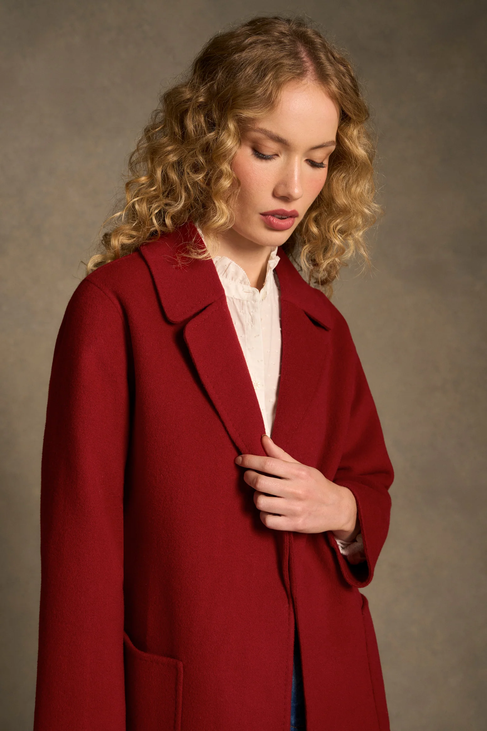 Wool Jacket - Crimson - Image 4