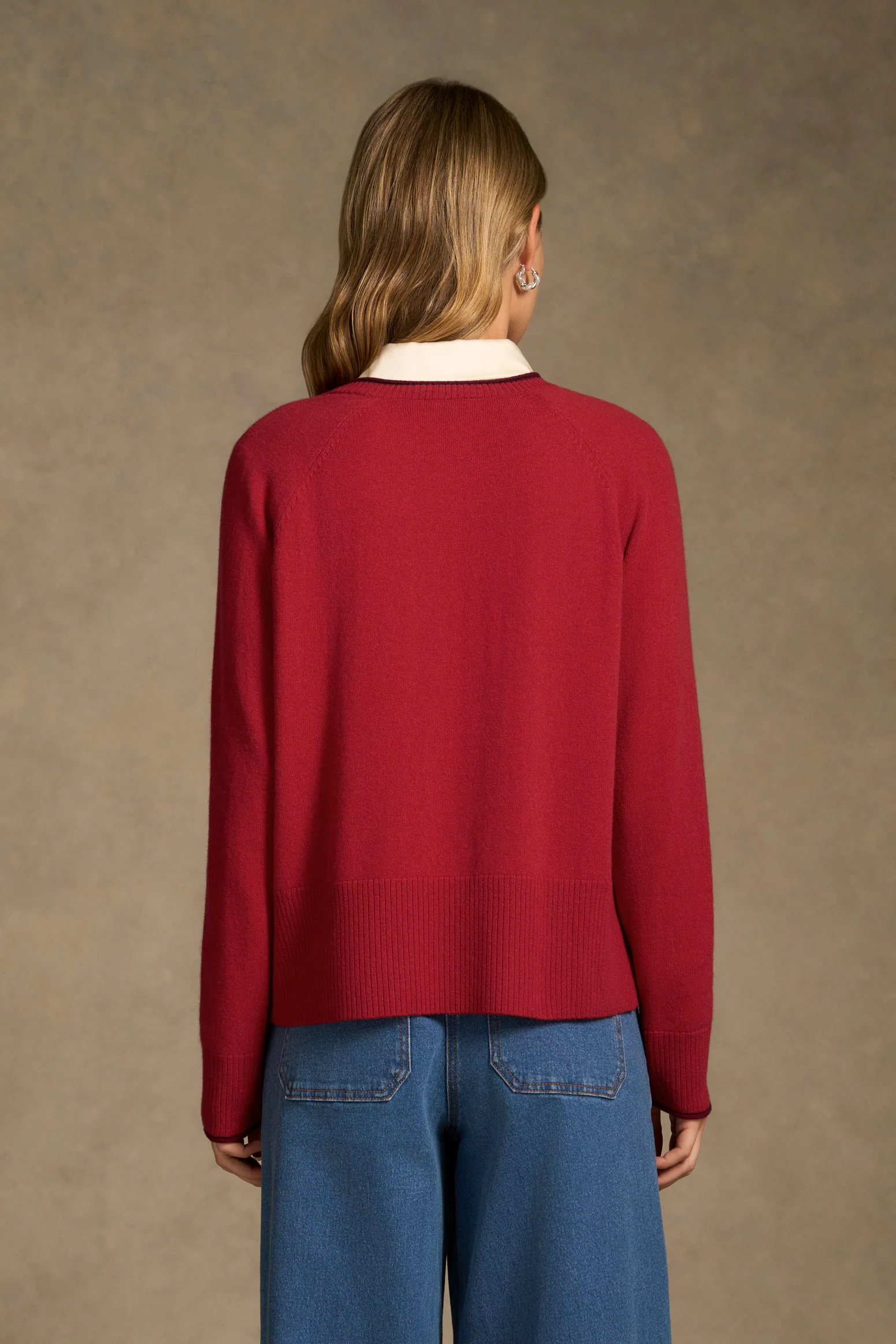 Merino Wool Jumper - Crimson - Image 6