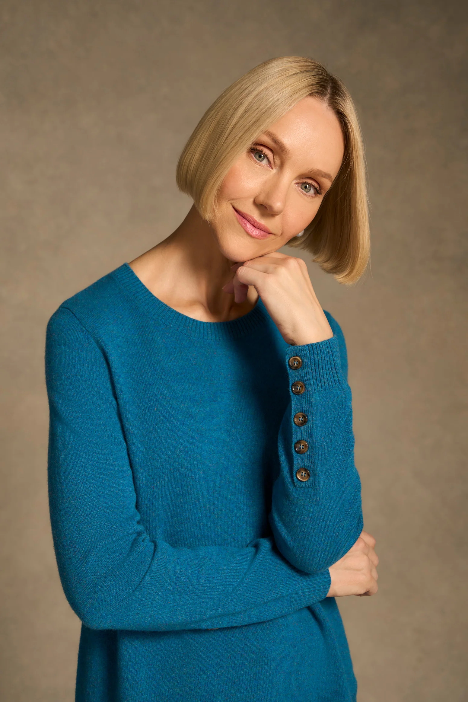 Merino Wool Jumper - Ocean Marle - Image 3