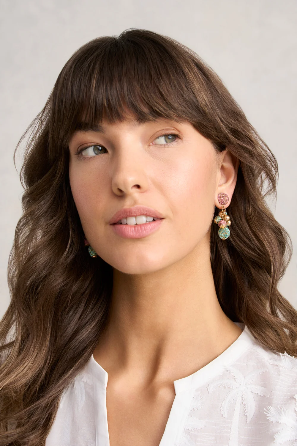 Multi Bead Earrings - Multicolour - Image 2