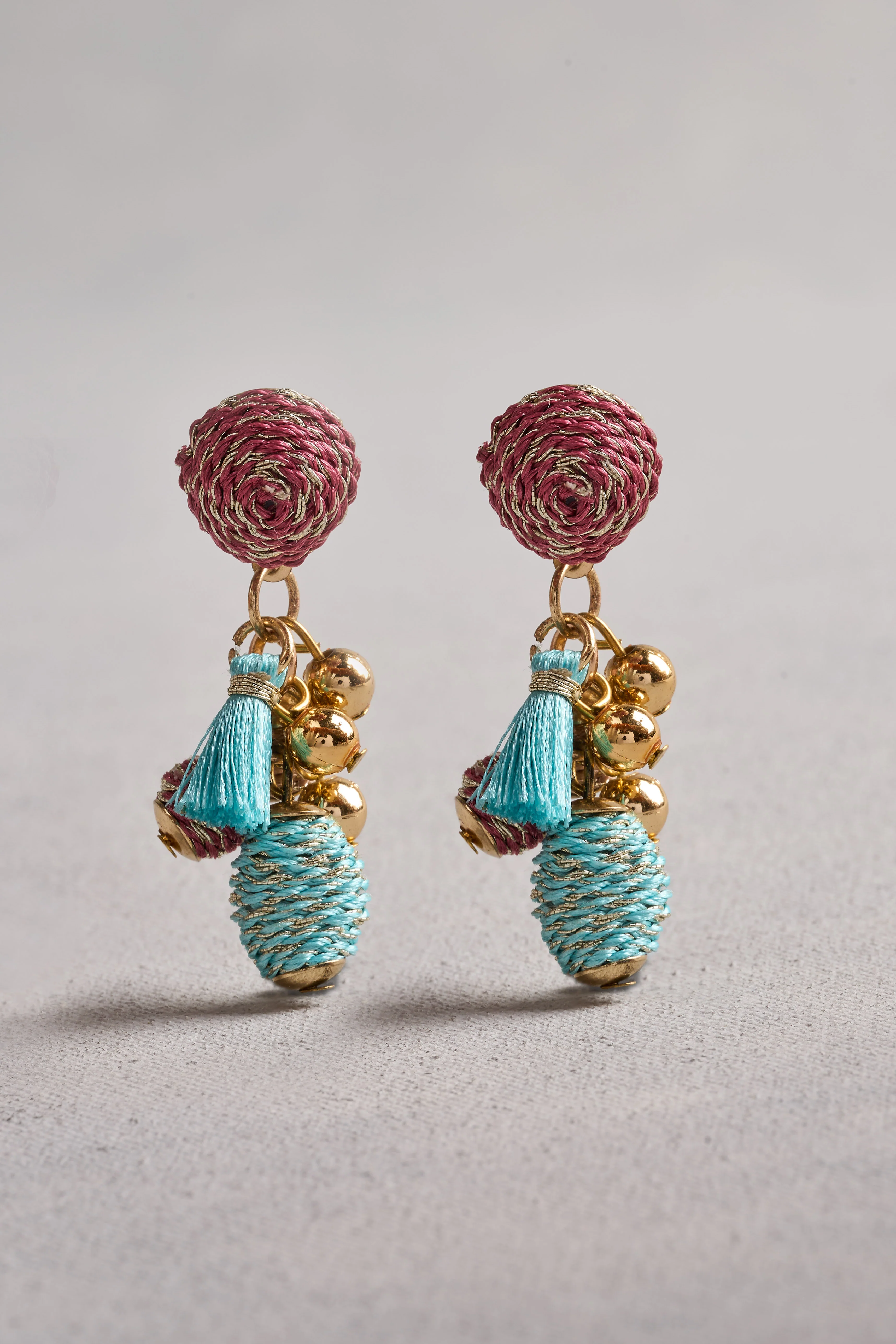 Multi Bead Earrings - Multicolour - Image 3