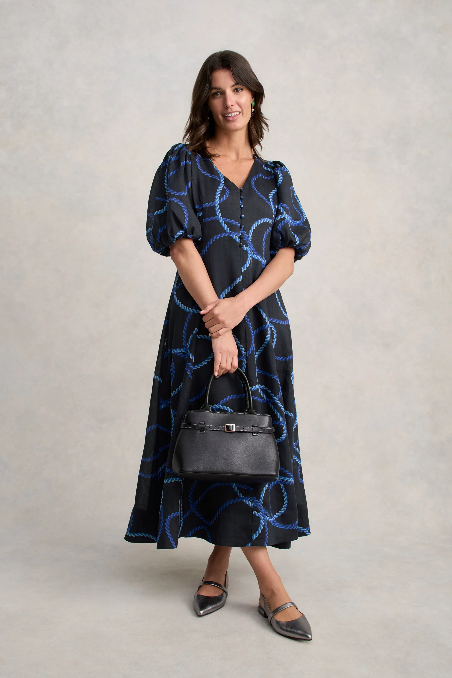 Event Dress - Ink Rope Print - Image 3