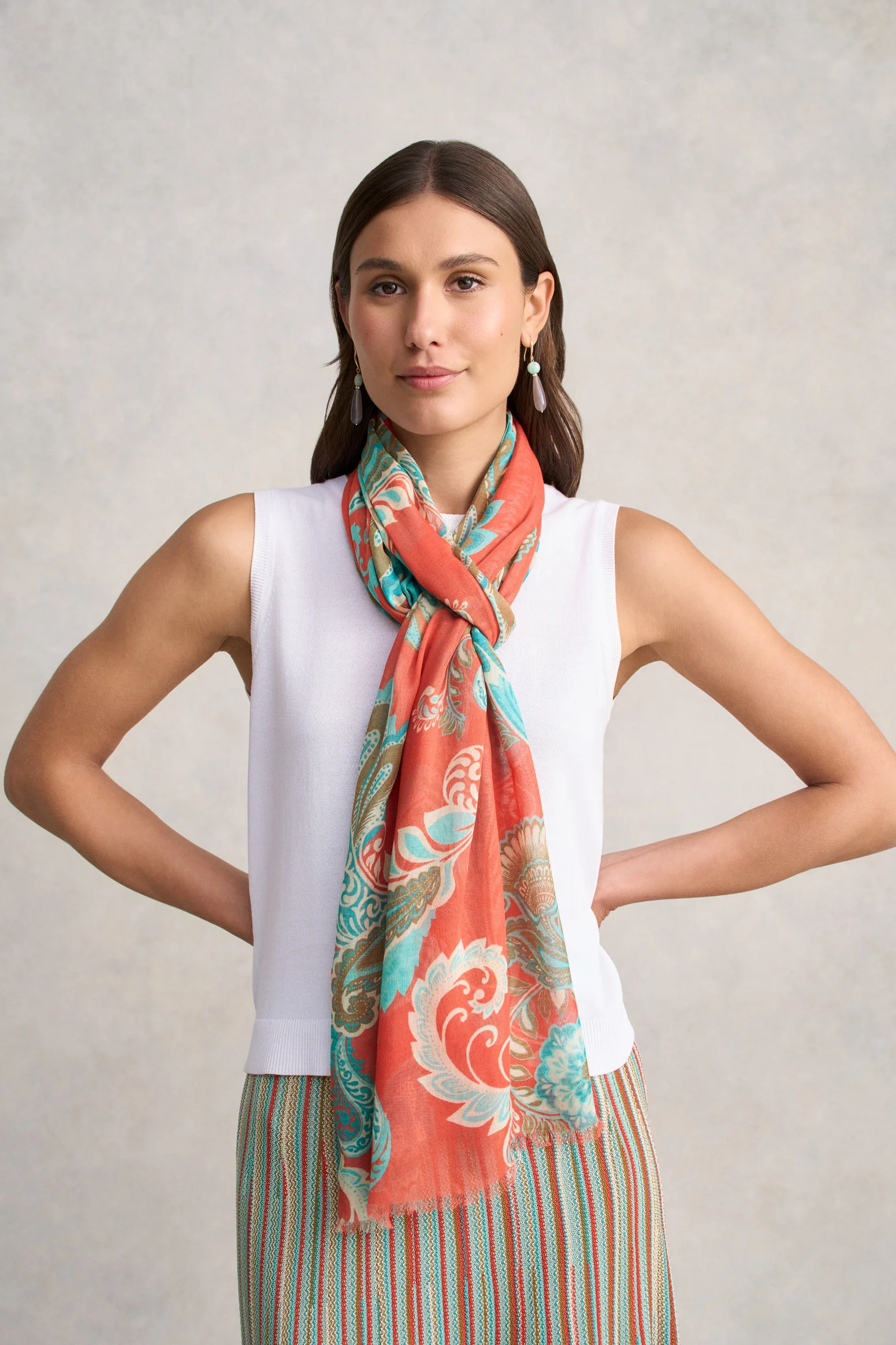 Paisley Scarf - Multicolour - Image 2