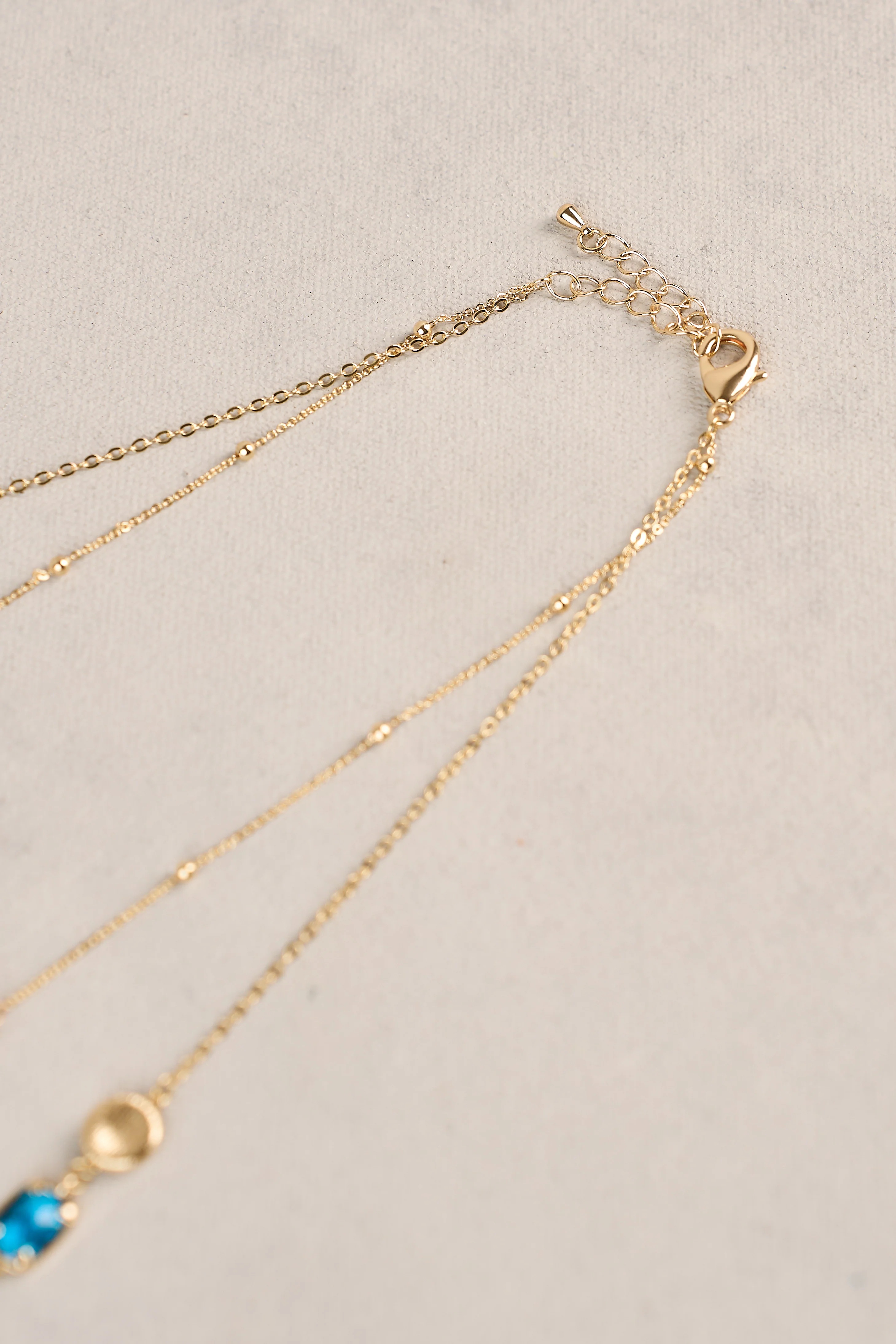 Pearl and Stone Layered Necklace - Multicolour - Image 4