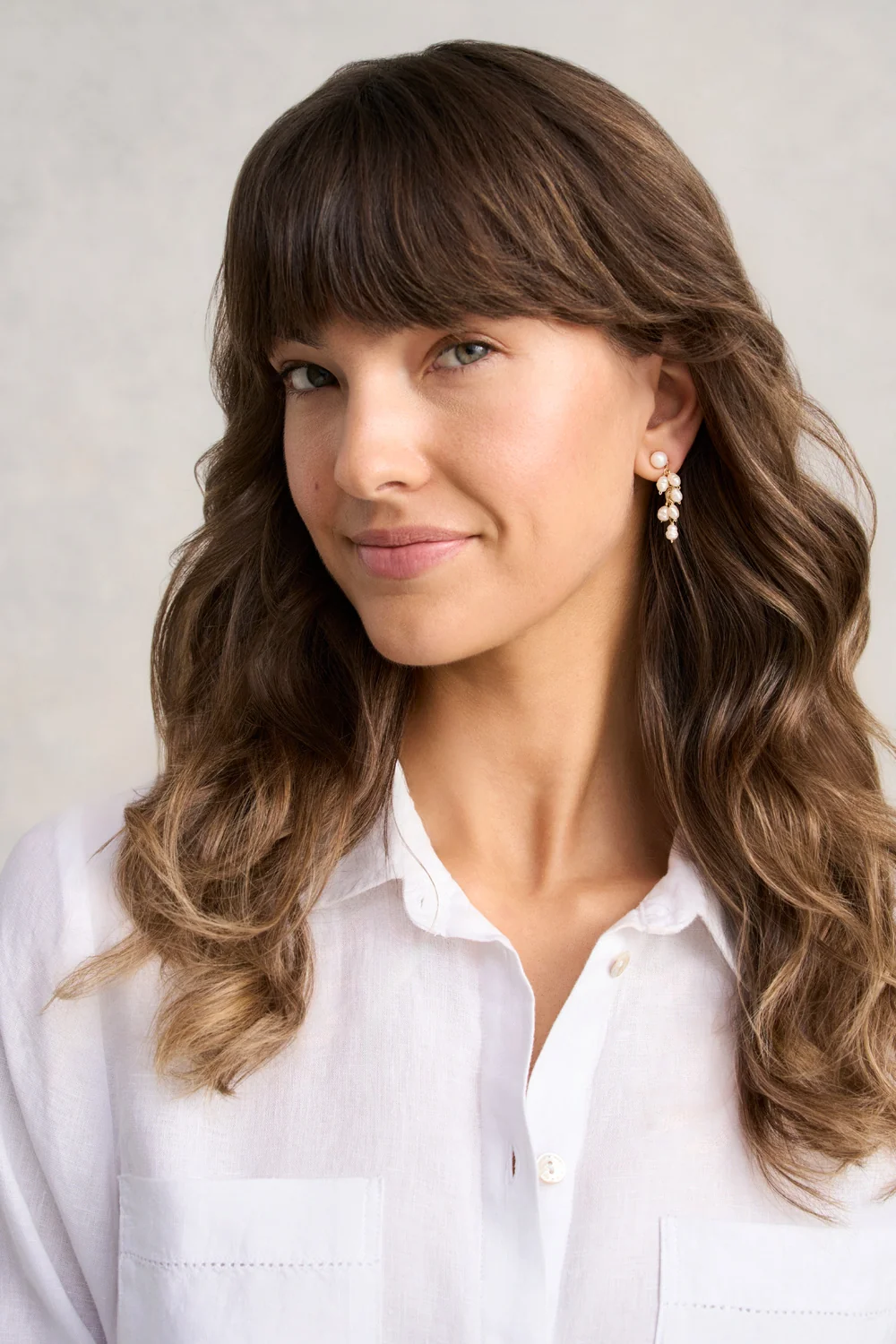 Pearl Jumble Earrings - White - Image 2