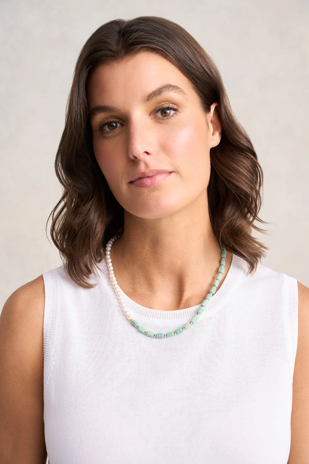 Pearl & Stone Necklace - Multicolour - Image 2