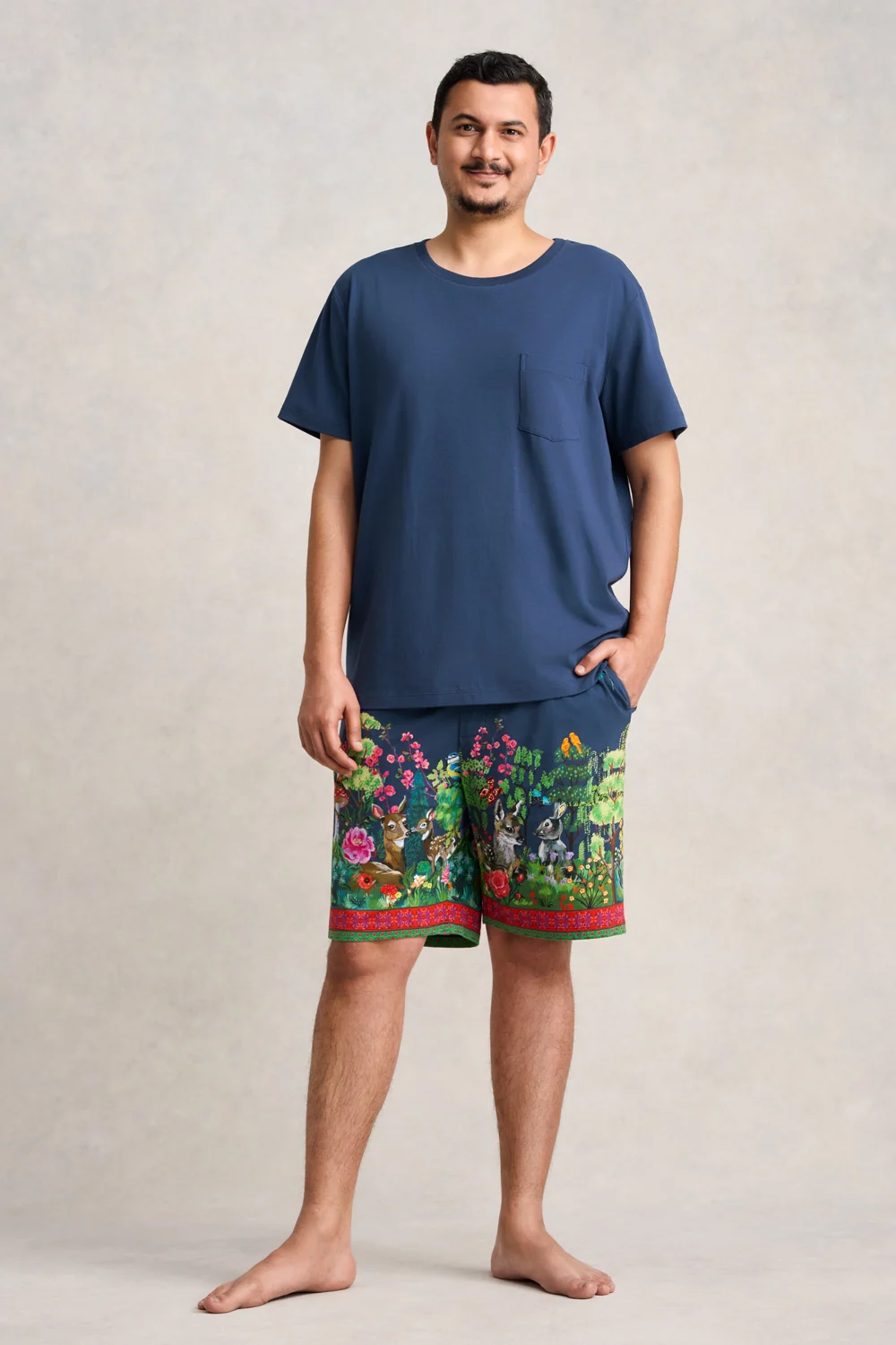 Nathalie Lété Mens PJ Set - Midnight Forest - Image 5