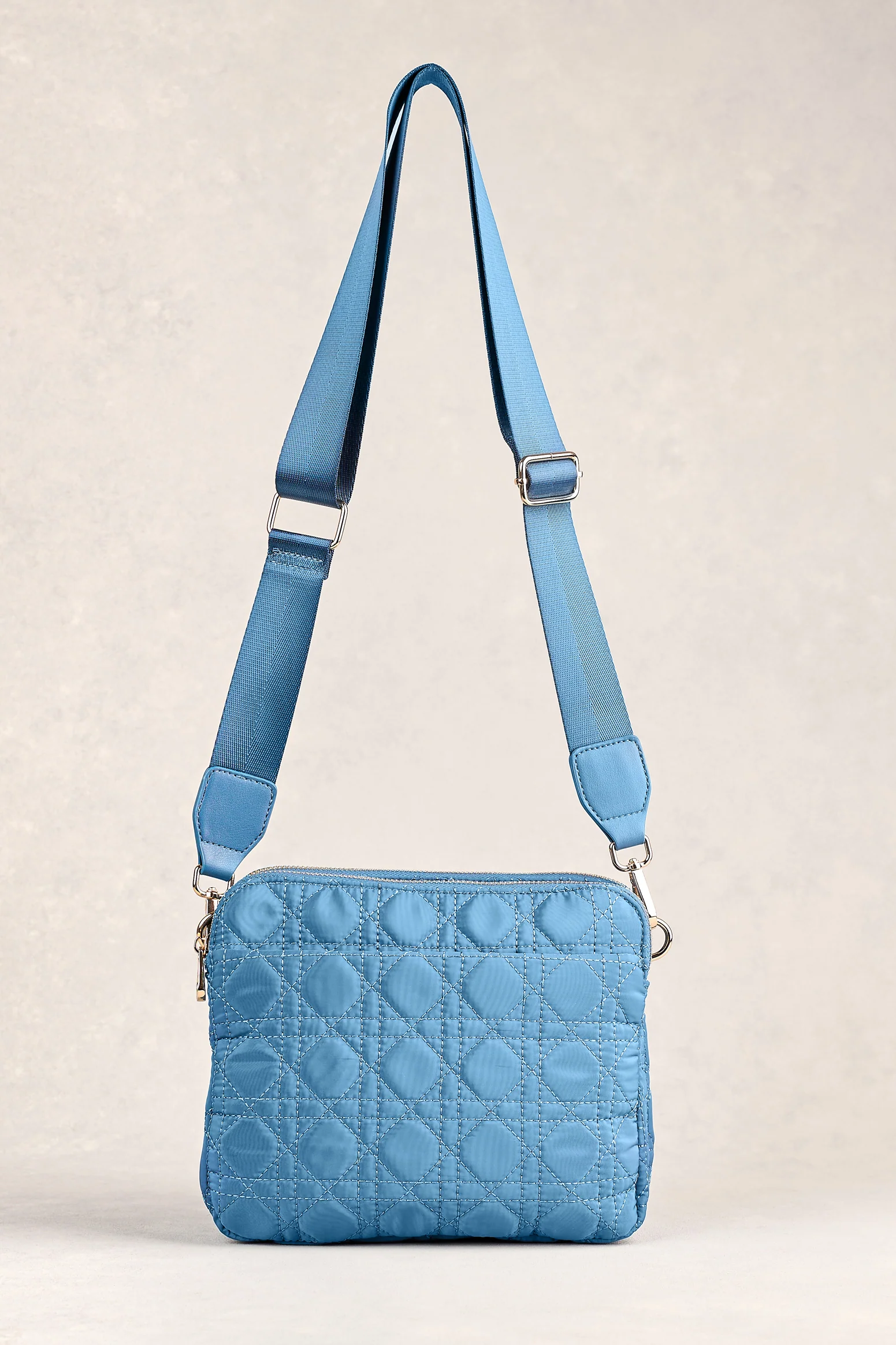 Quilted Crossbody - Blue Denim - Image 7