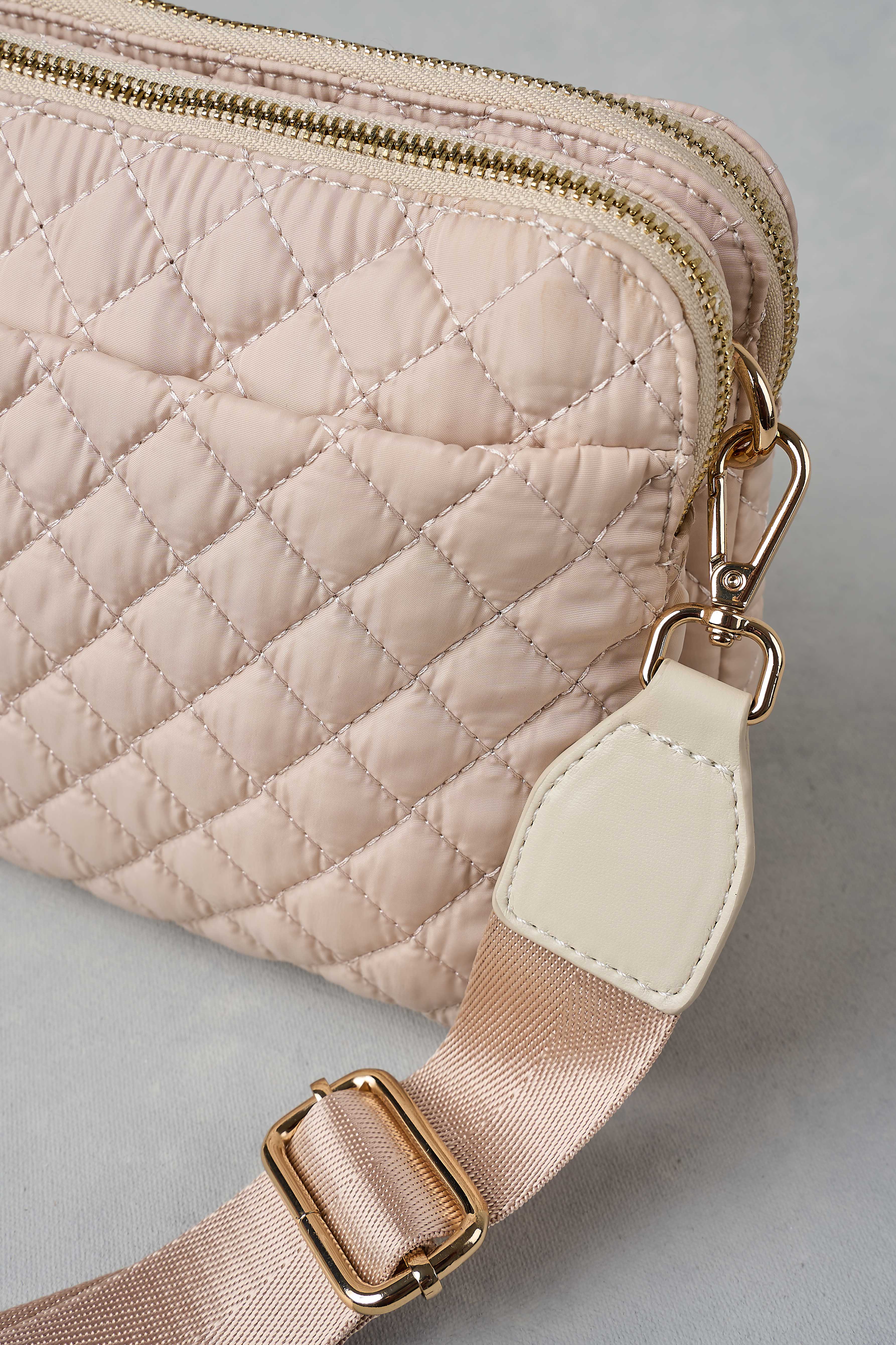 Quilted Crossbody Bag - Neutral - Image 3