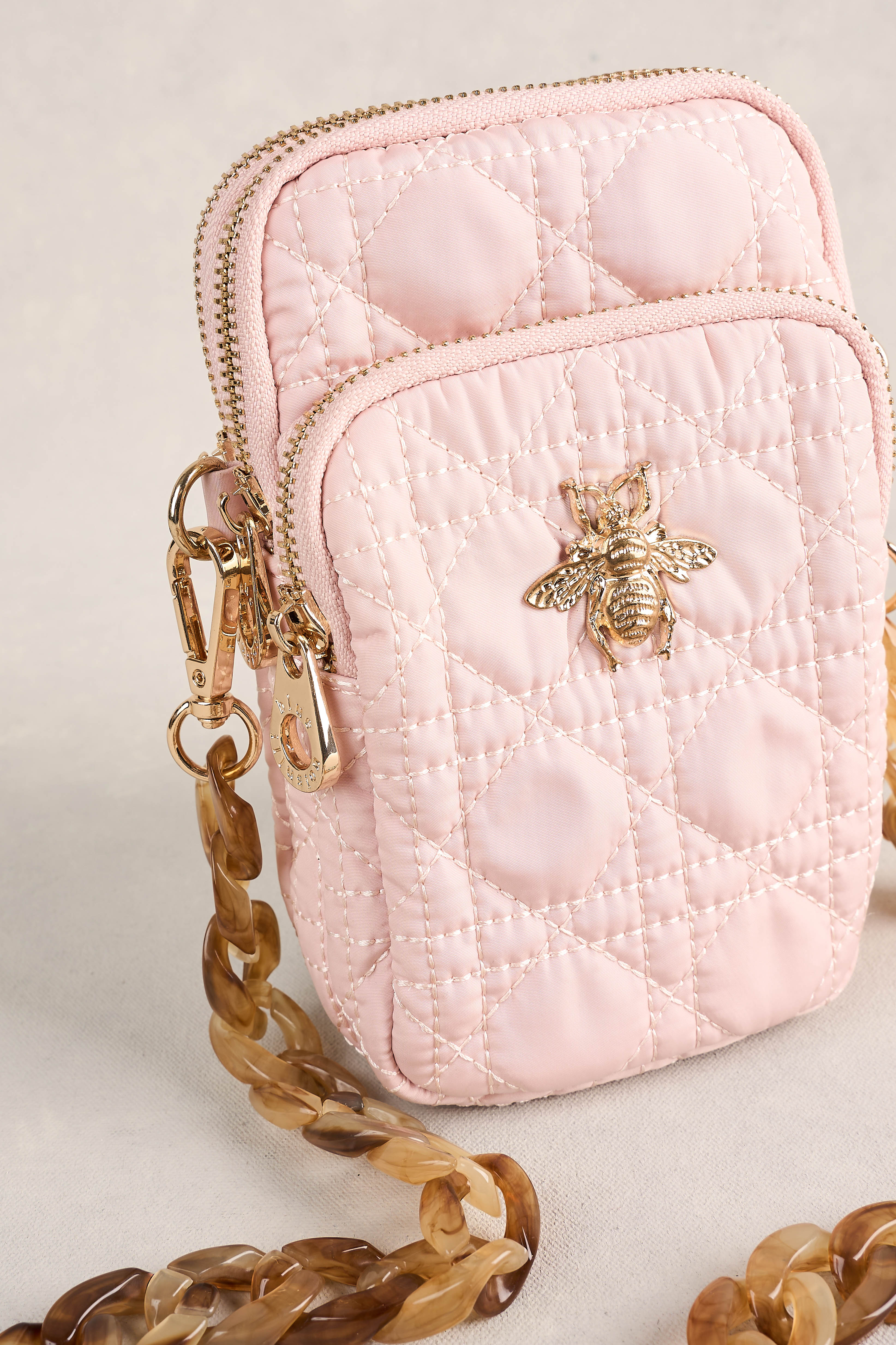 Quilted Phone Bag - Soft Pink - Image 5