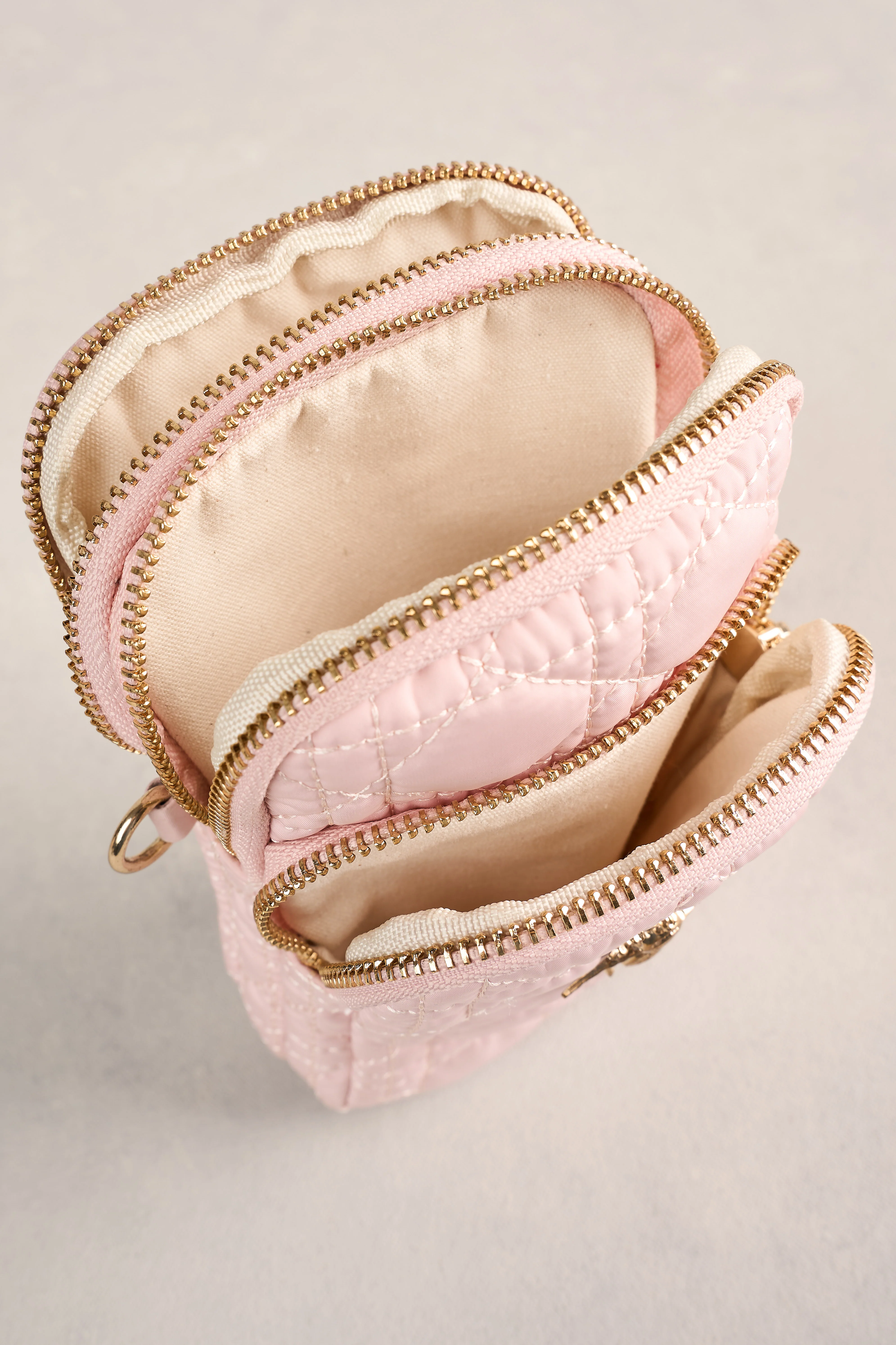 Quilted Phone Bag - Soft Pink - Image 6