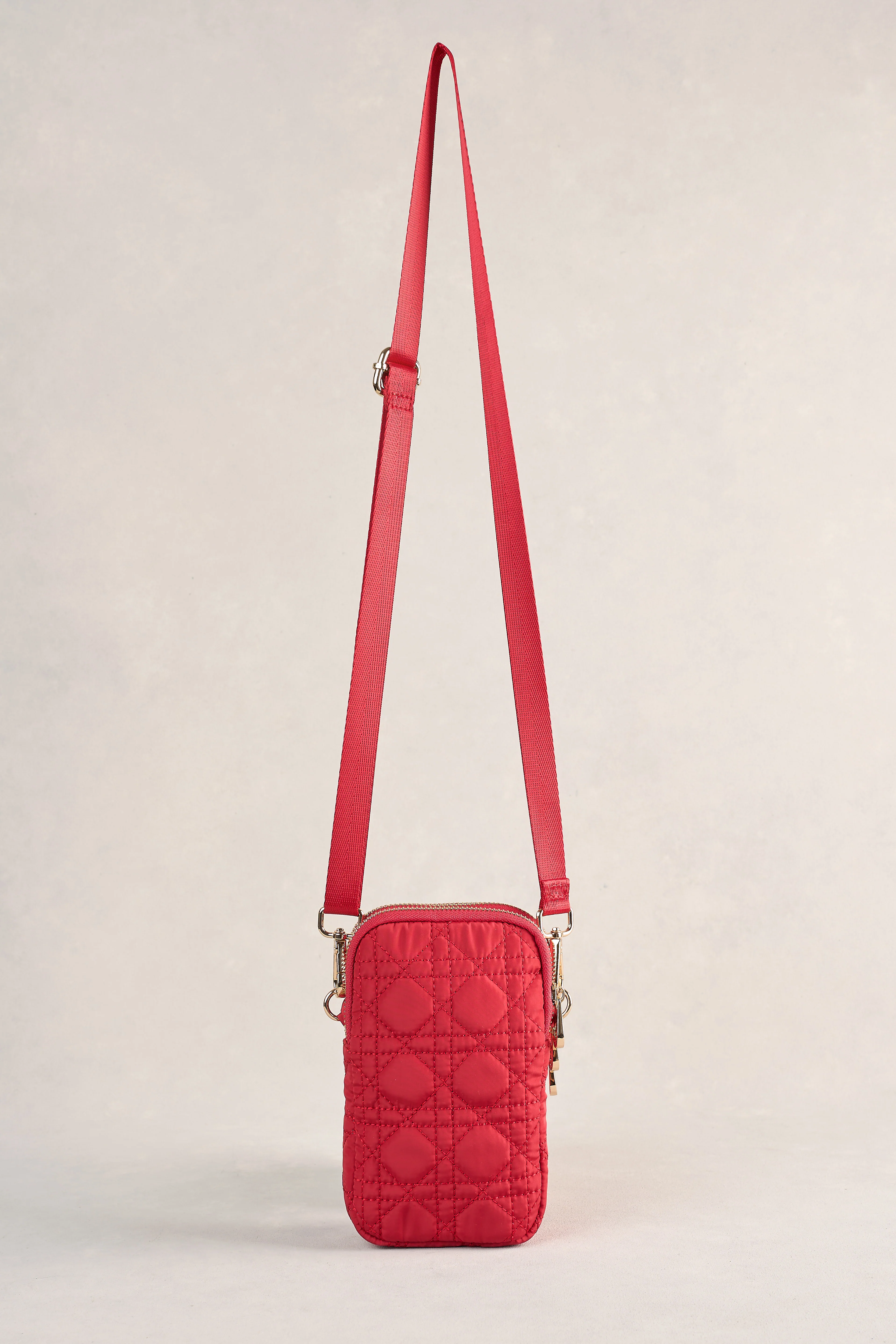 Quilted Phone Bag - Crimson - Image 3