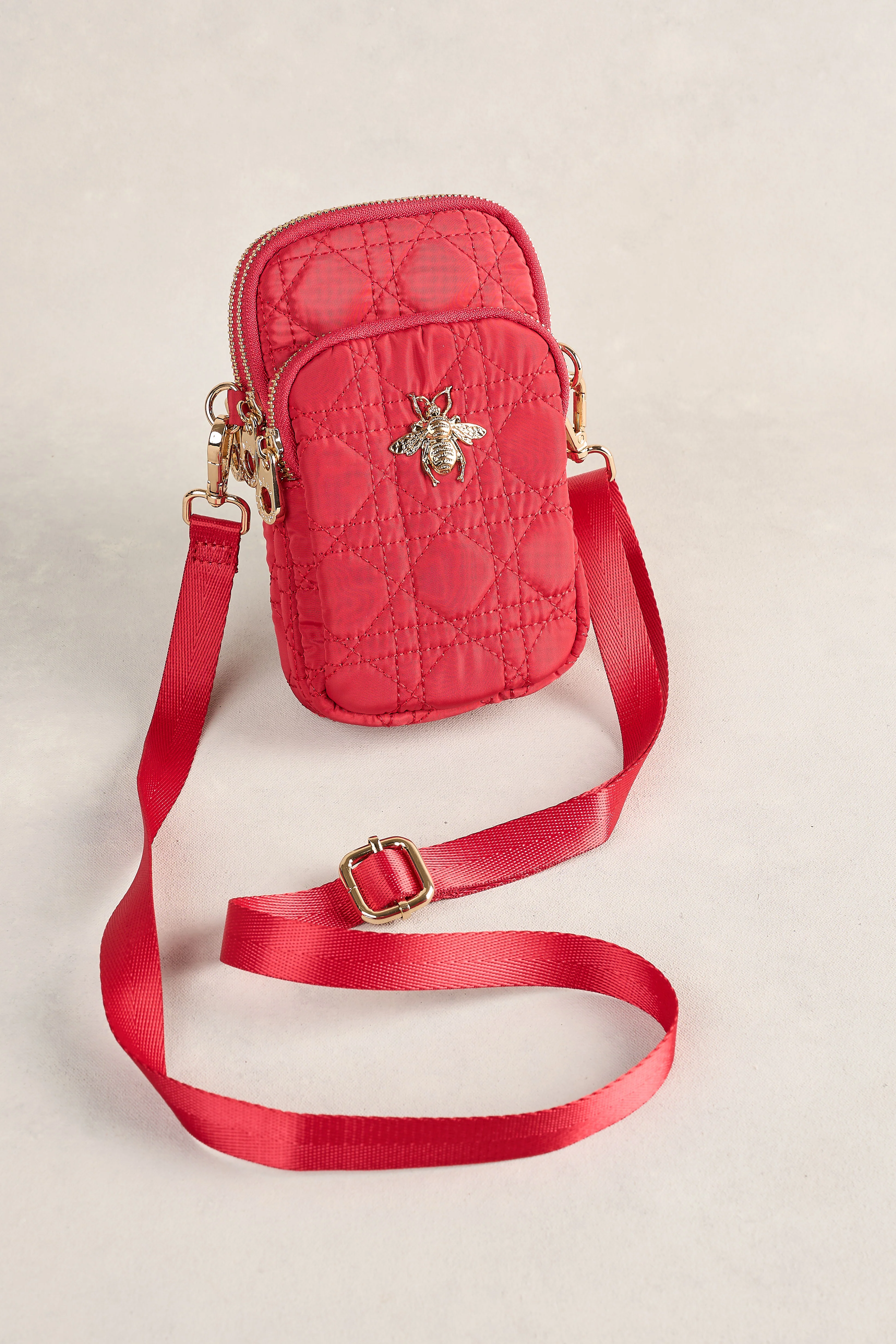 Quilted Phone Bag - Crimson - Image 5