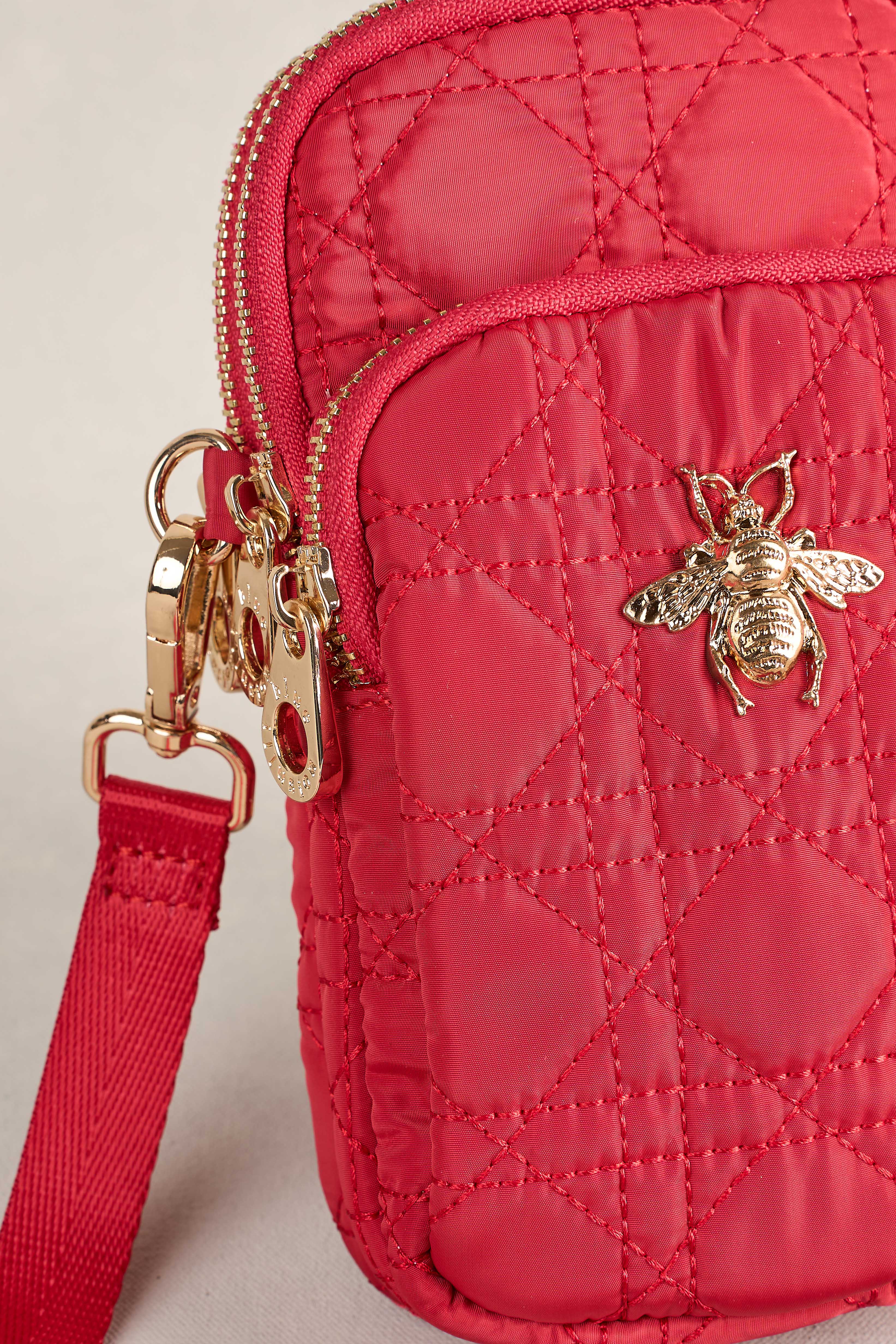 Quilted Phone Bag - Crimson - Image 6