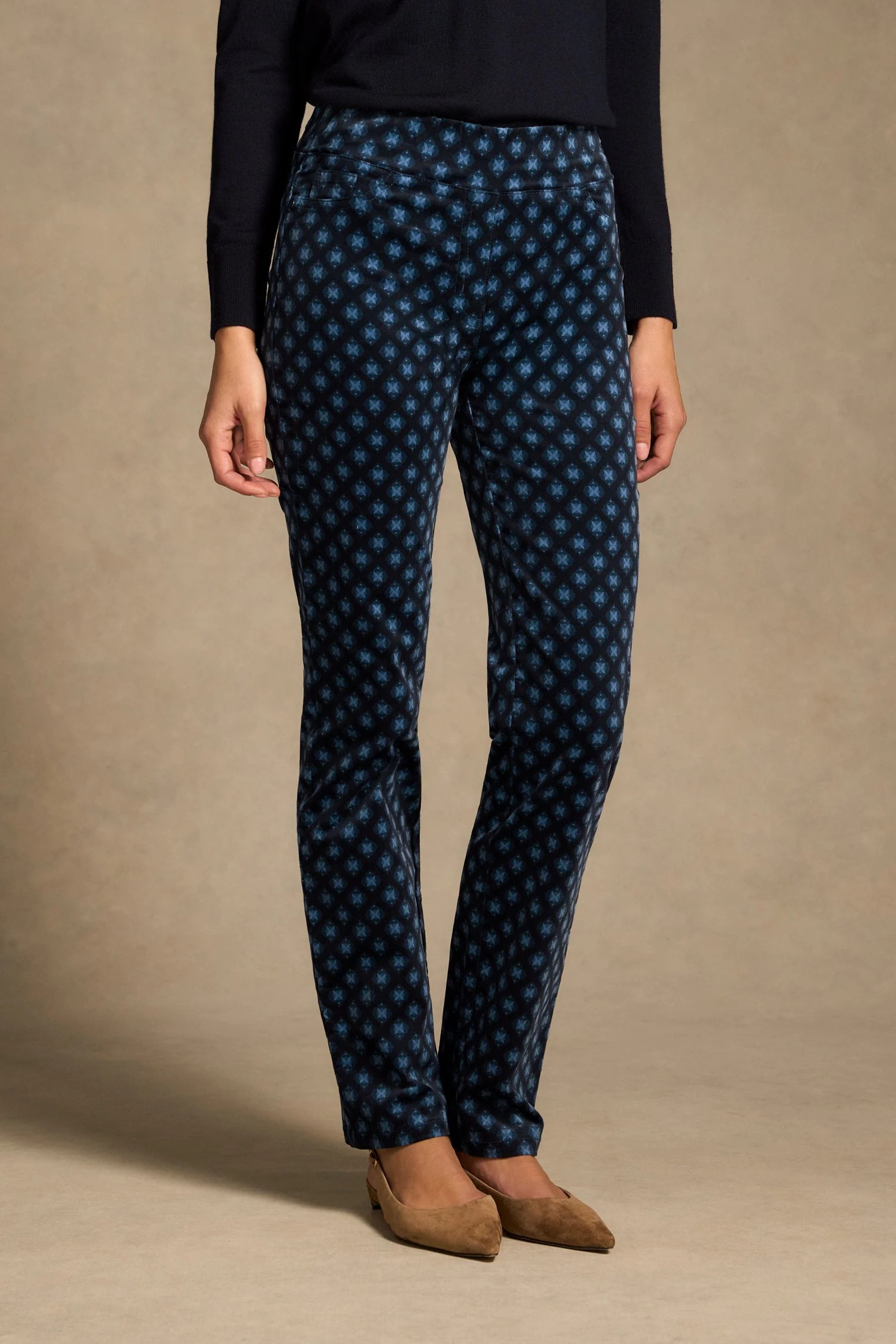Bengajean® Velvet Straight Leg - Navy Reverie Print - Image 3