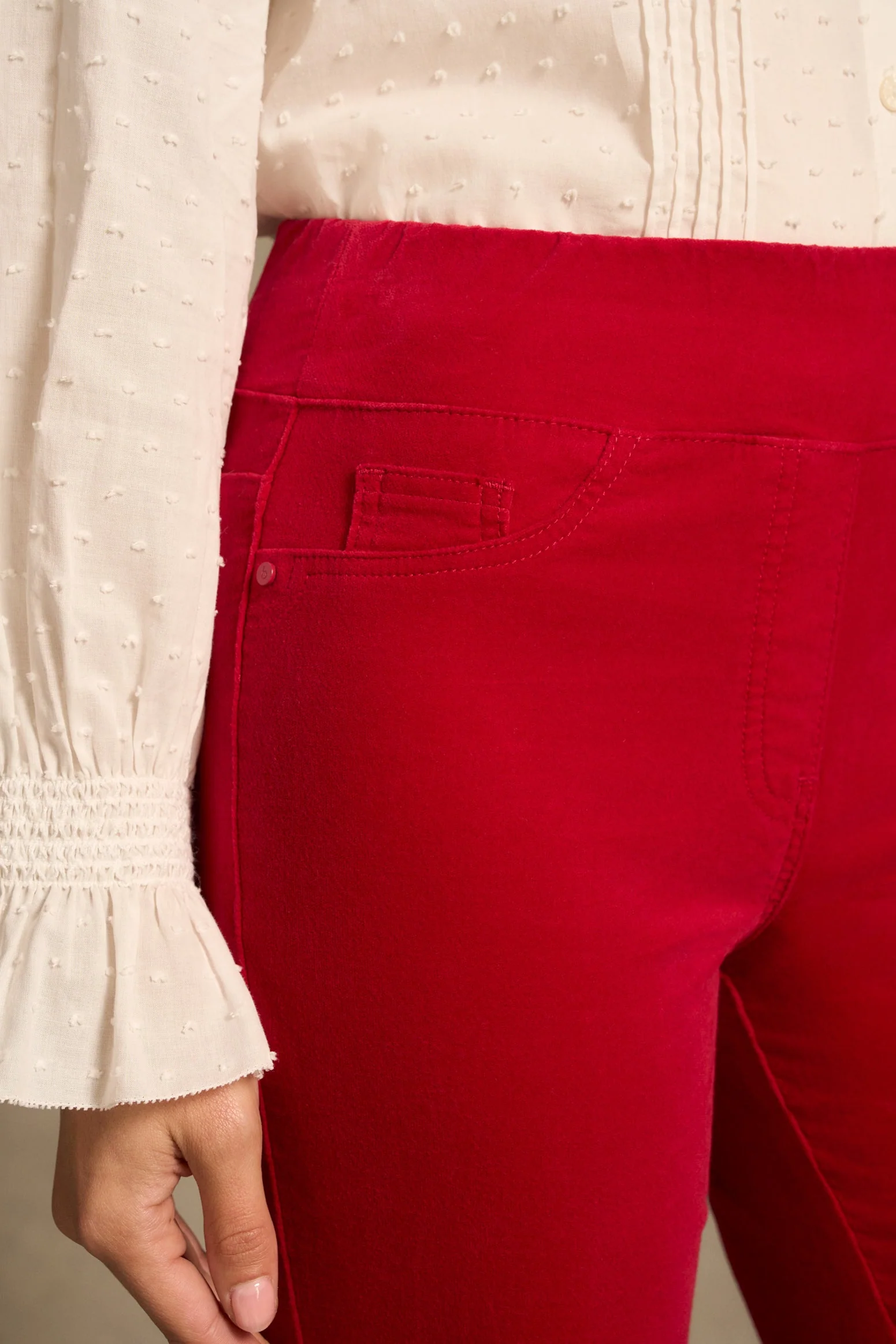 Bengajean® Velvet Straight Leg - Rouge - Image 4