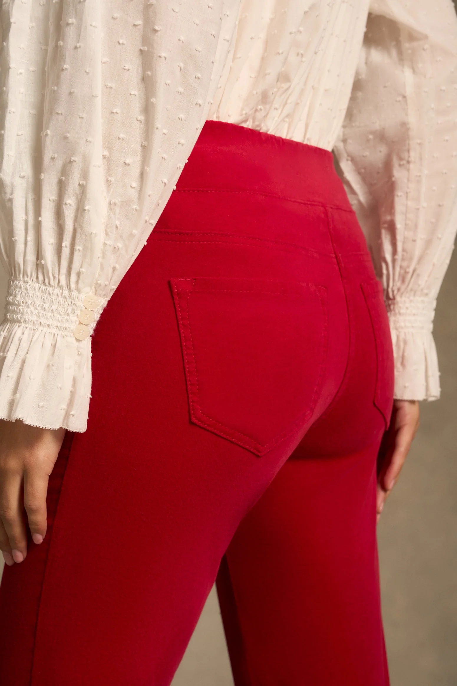 Bengajean® Velvet Straight Leg - Rouge - Image 5